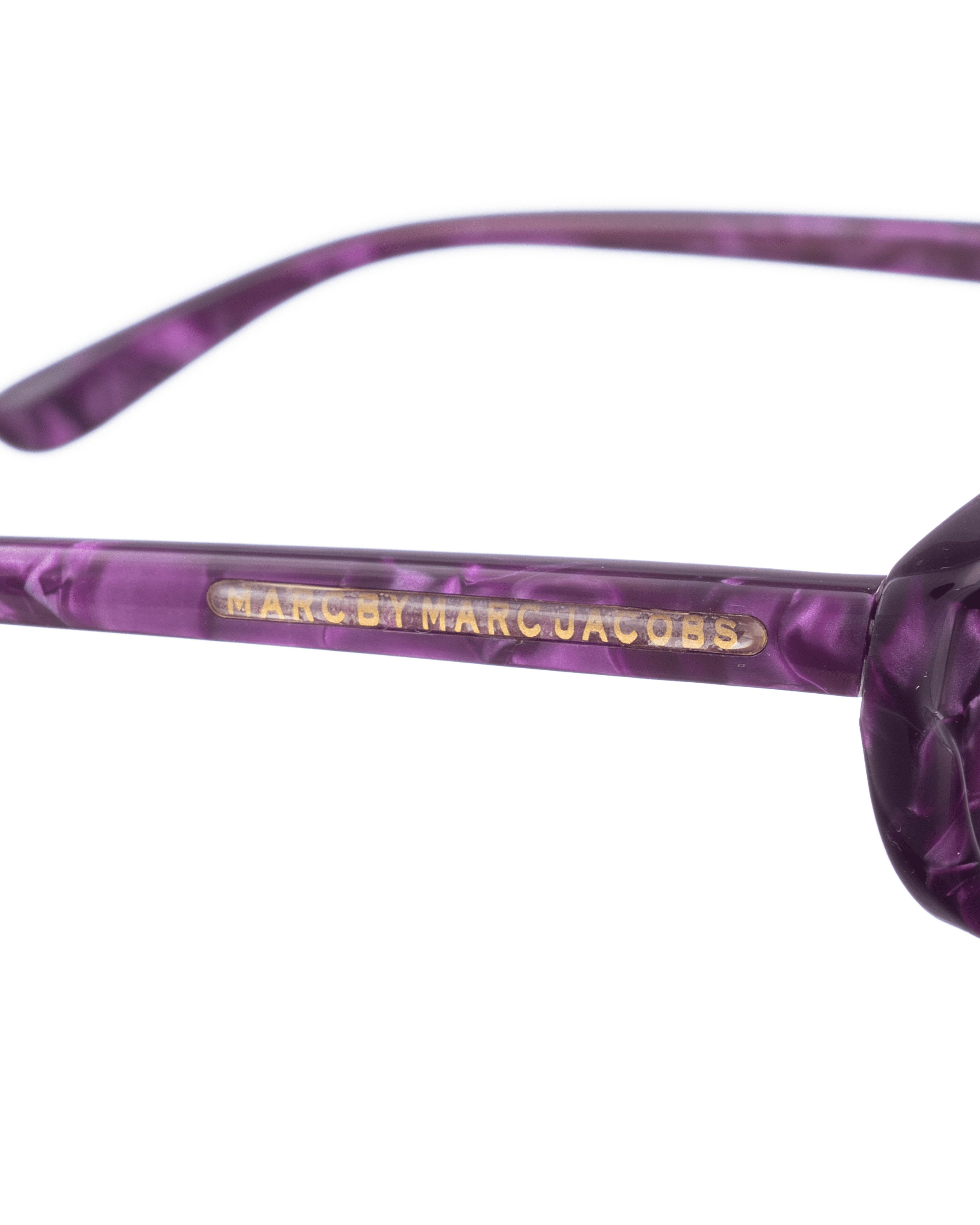 Marc by Marc Jacobs Marc by Marc Jacobs 00s Violet Plastic Shiny Glasses Size ONE SIZE - 3 Thumbnail