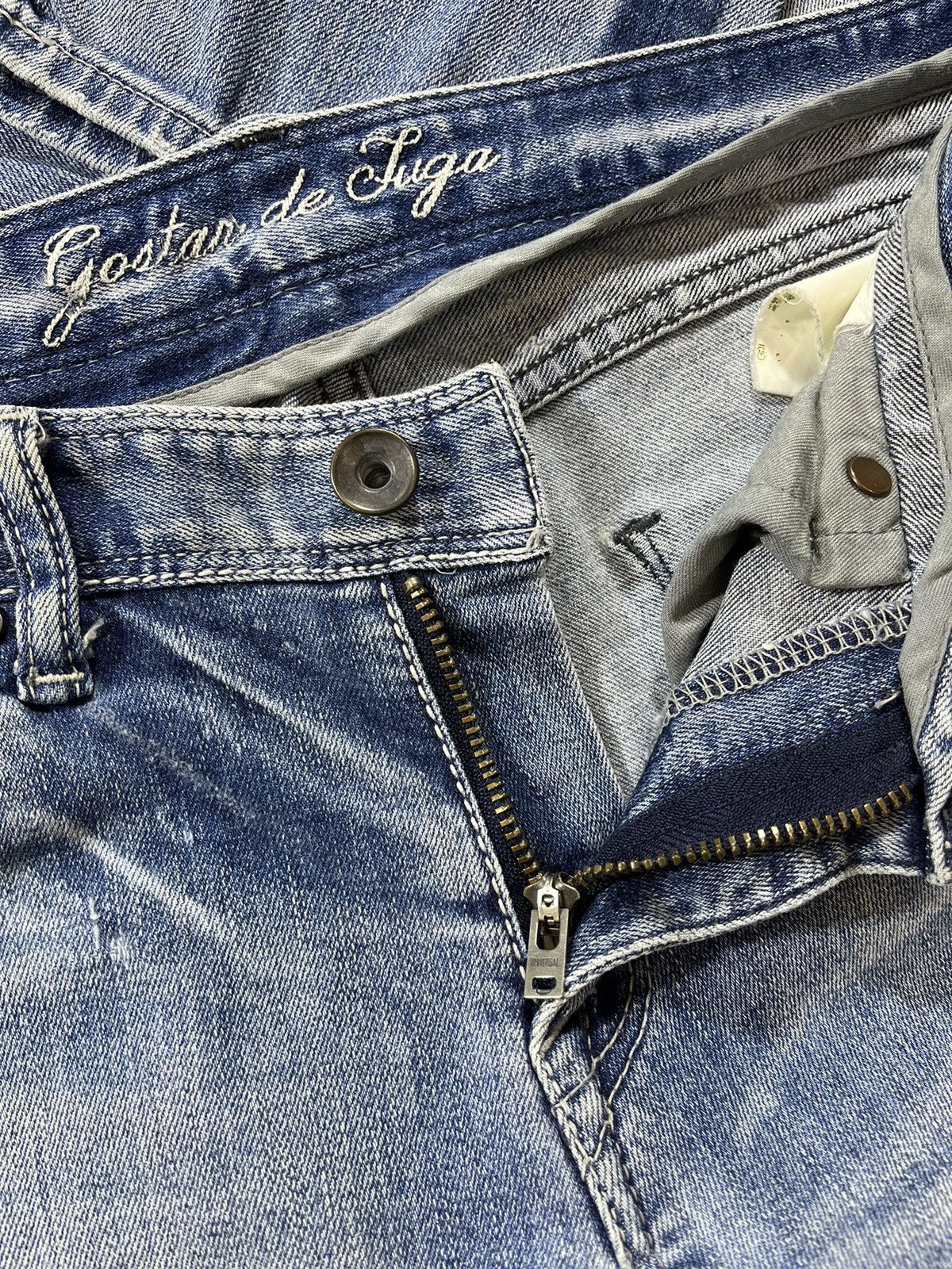 GOSTAR DE FUGA Gostar de Fuga Slim Fit Faded Denim Jeans Size US 31 - 10 Thumbnail