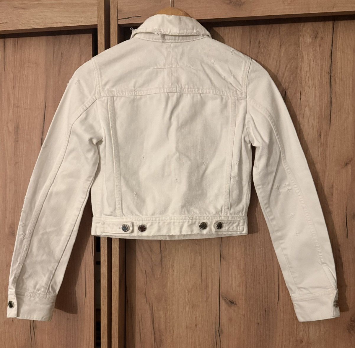 Givenchy Givenchy white cropped destroy denim jacket - S/36(FR) Size XS / US 0-2 / IT 36-38 - 12 Thumbnail