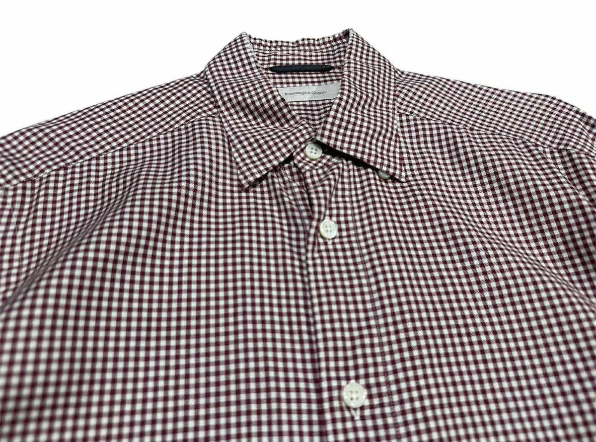 Ermenegildo Zegna 🔥Ermenegildo Zegna Red Check Shirt Long Sleeve Size US M / EU 48-50 / 2 - 4 Thumbnail