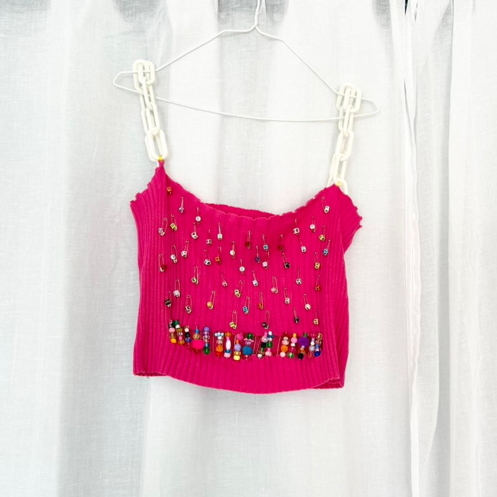 Other y2k upcycled beaded chain strap tank Size M / US 6-8 / IT 42-44 - 3 Thumbnail