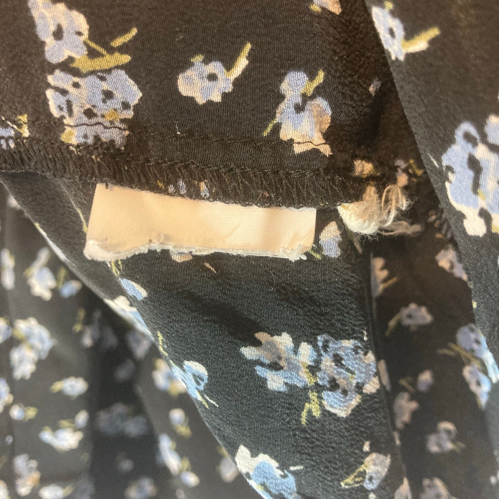Madewell Madewell Blue Prairie Floral Gathered Tie V-Neck Blouse Top Size M / US 6-8 / IT 42-44 - 6 Thumbnail