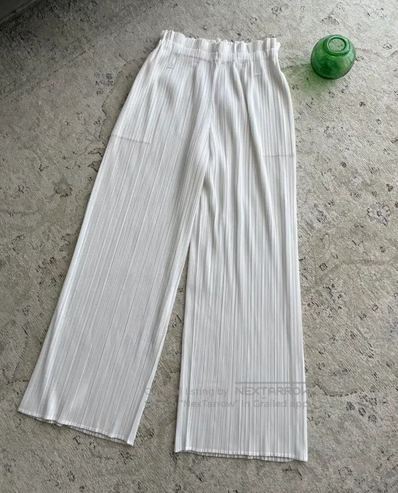 Issey Miyake Issey Miyake size:3 Pure White Long Pants Size 22" - 1 Thumbnail