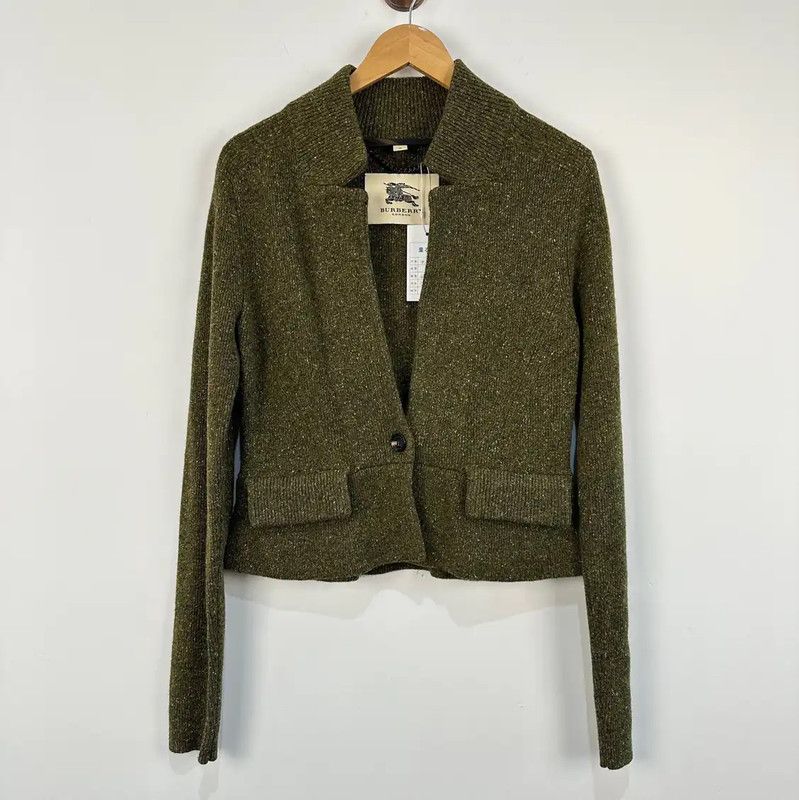 Burberry Burberry Military Green Wool Knit Sweater Size M / US 6-8 / IT 42-44 - 1 Thumbnail