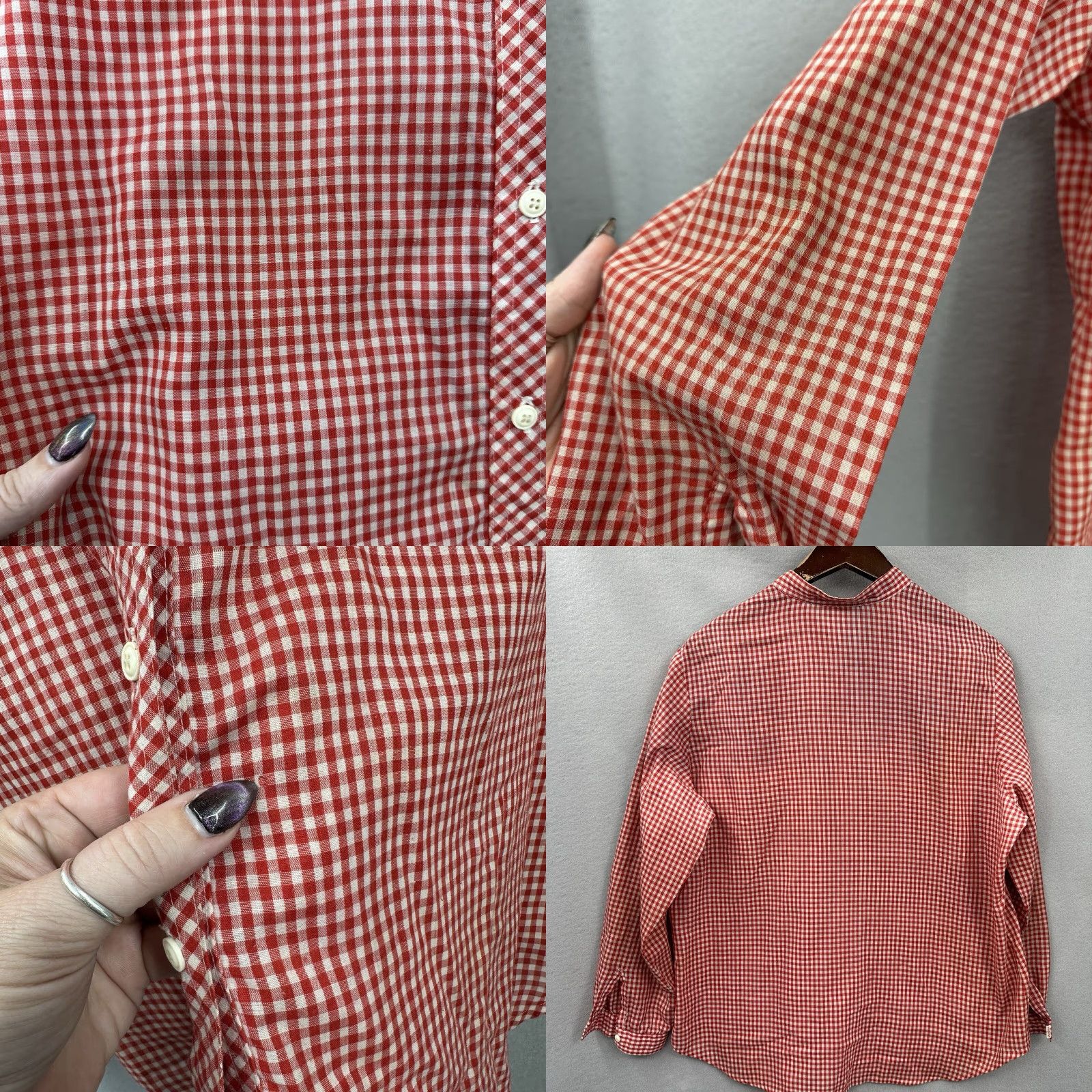 Levi's VINTAGE Levi’s Shirt Womens L Big E 1980 USA Olympics Gingham Western Red M/L Size M / US 6-8 / IT 42-44 - 8 Thumbnail