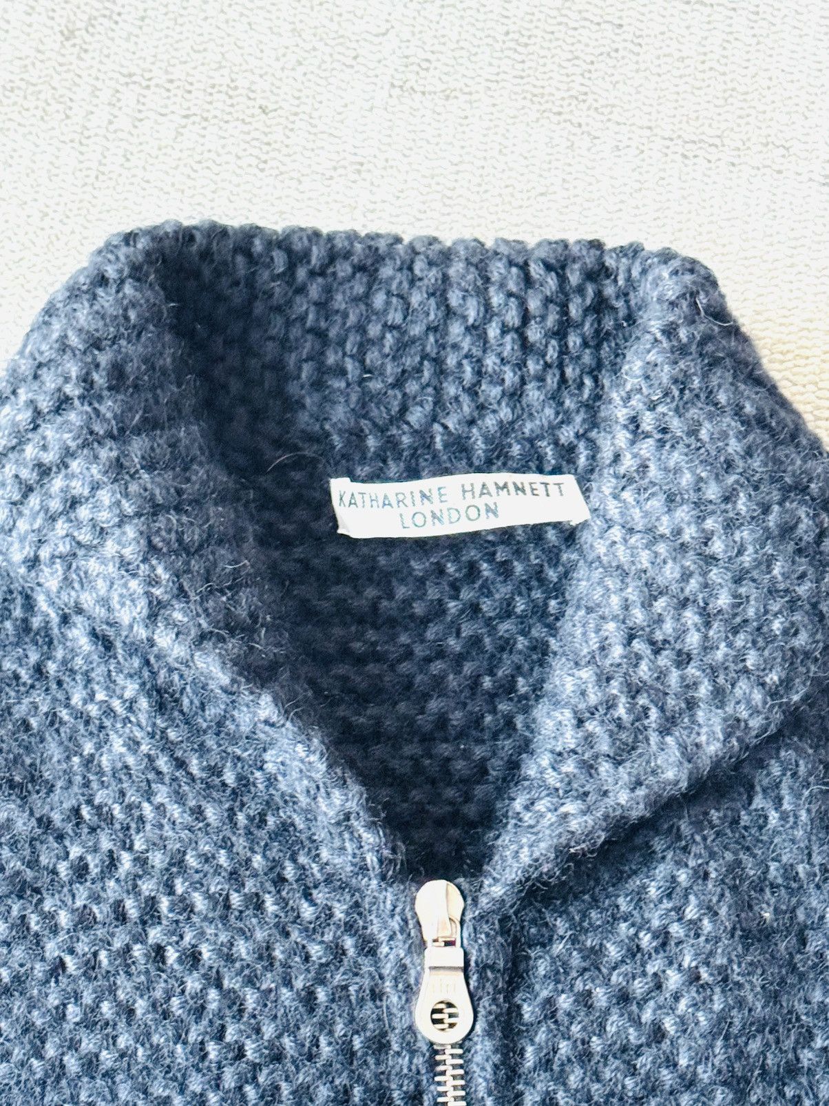 Katharine Hamnett London VTG Katharine Hamnett intarsia knit zip Cardigan Sz M Size US M / EU 48-50 / 2 - 11 Thumbnail
