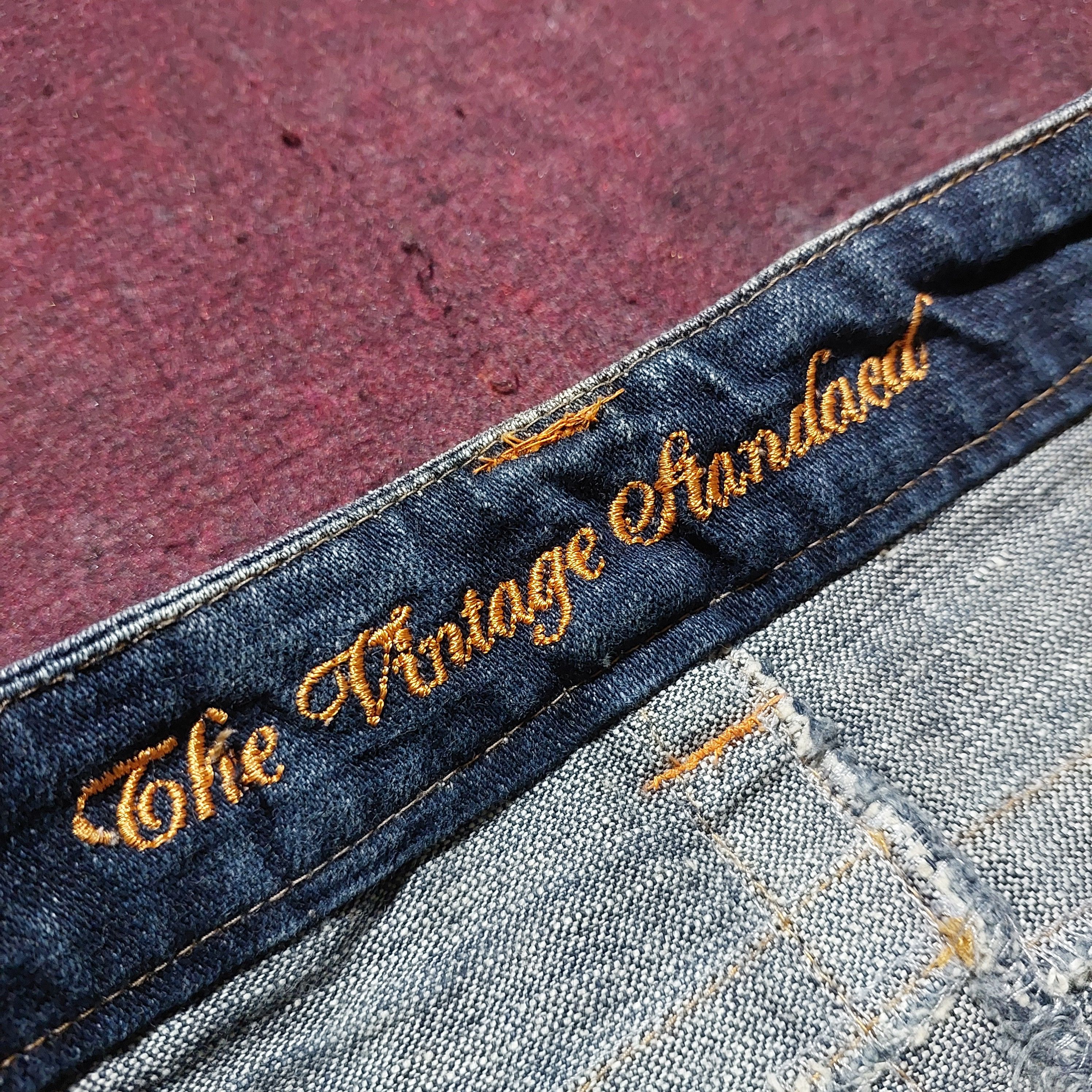 Tornado Mart The Comfortable Wear distressed blue flared jeans Size US 29 - 10 Thumbnail