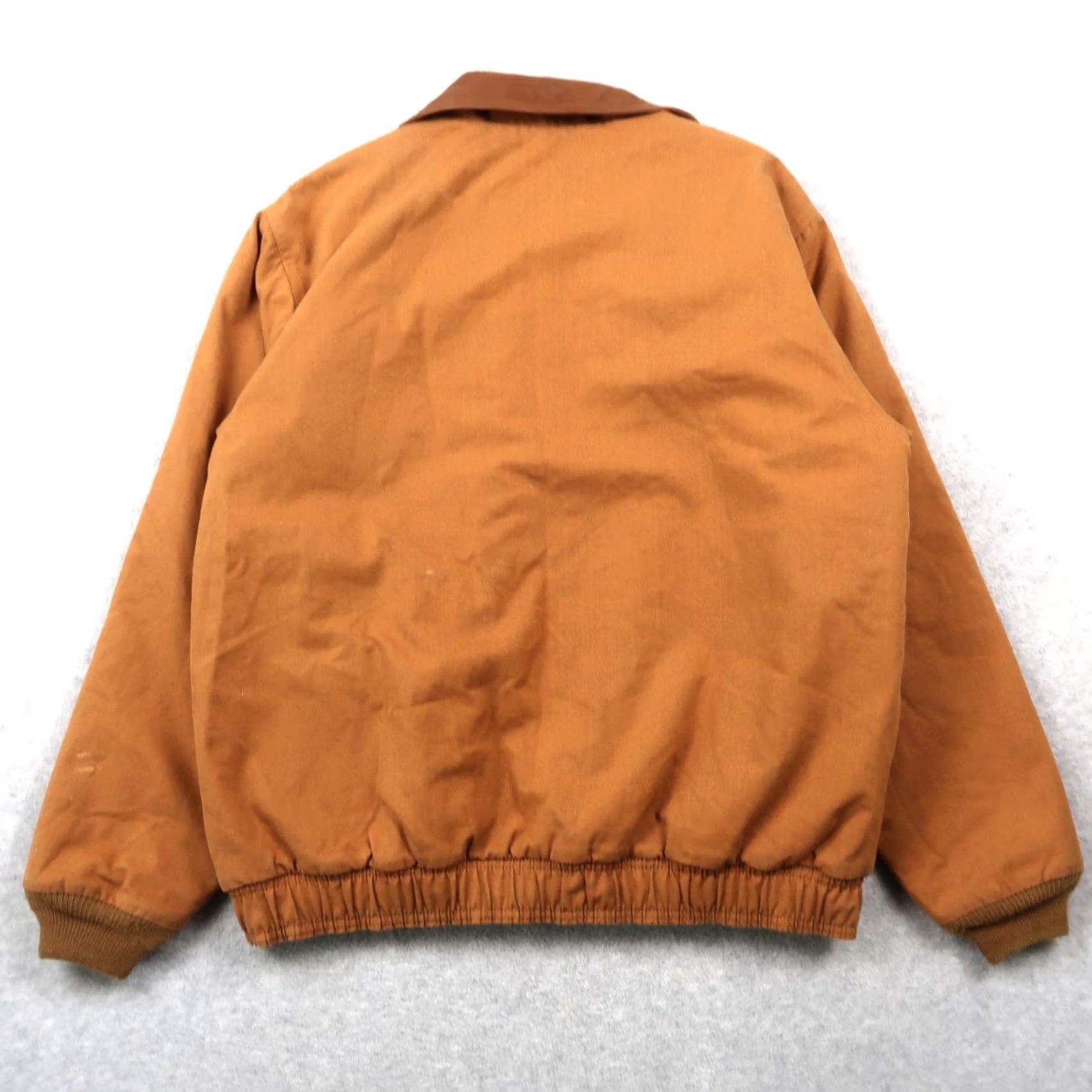 Vintage VINTAGE L.L. Bean Jacket Womens L Canvas Bomber Wool Lined Khaki Leather Collar USA Jacket Size L / US 10 / IT 46 - 2 Thumbnail