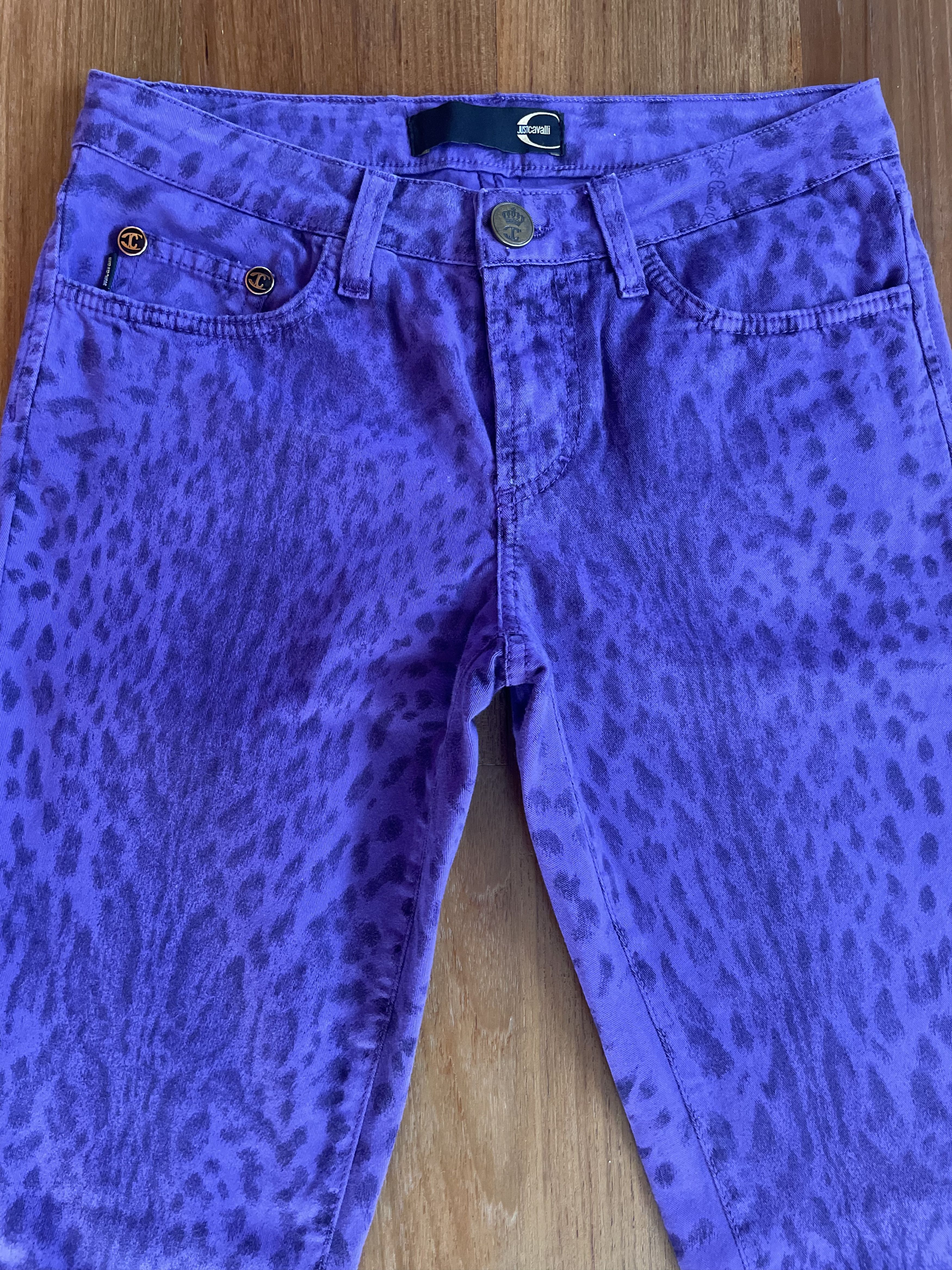 Roberto Cavalli × Vintage Roberto Cavalli y2k Vintage Full Print Pants Size 28" / US 6 / IT 42 - 2 Thumbnail