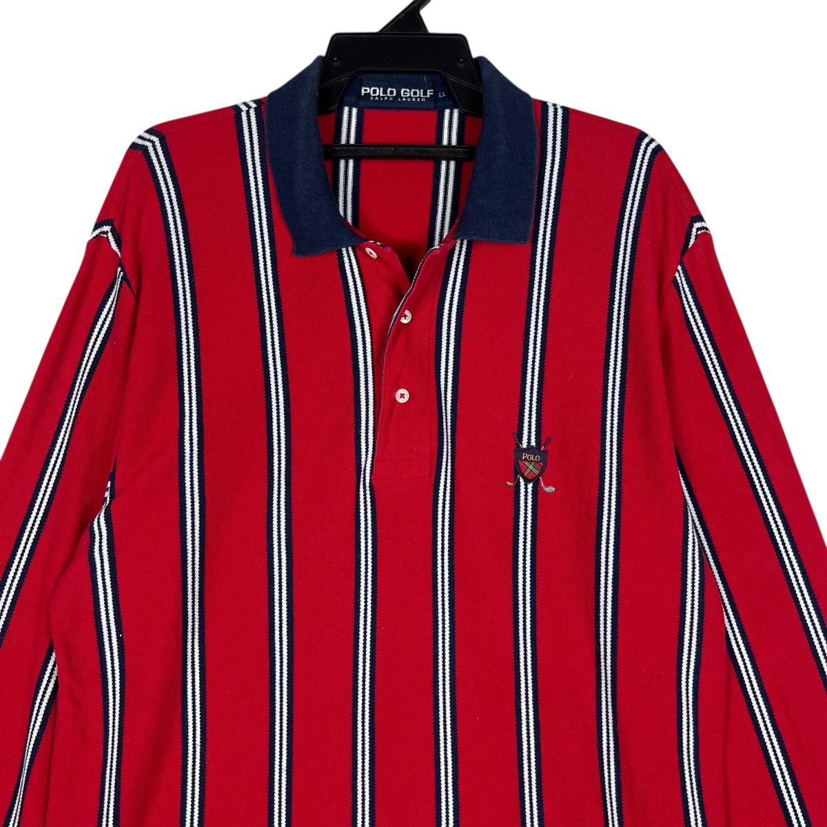 Polo Ralph Lauren Vintage Polo Golf Ralph Lauren Stripe Polo Long Sleeve Size US L / EU 52-54 / 3 - 3 Thumbnail