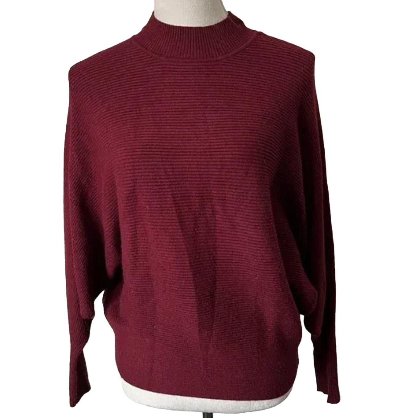 Other Philosophy Maroon Batwing Mock Turtleneck Sweater Large Size L / US 10 / IT 46 - 1 Thumbnail