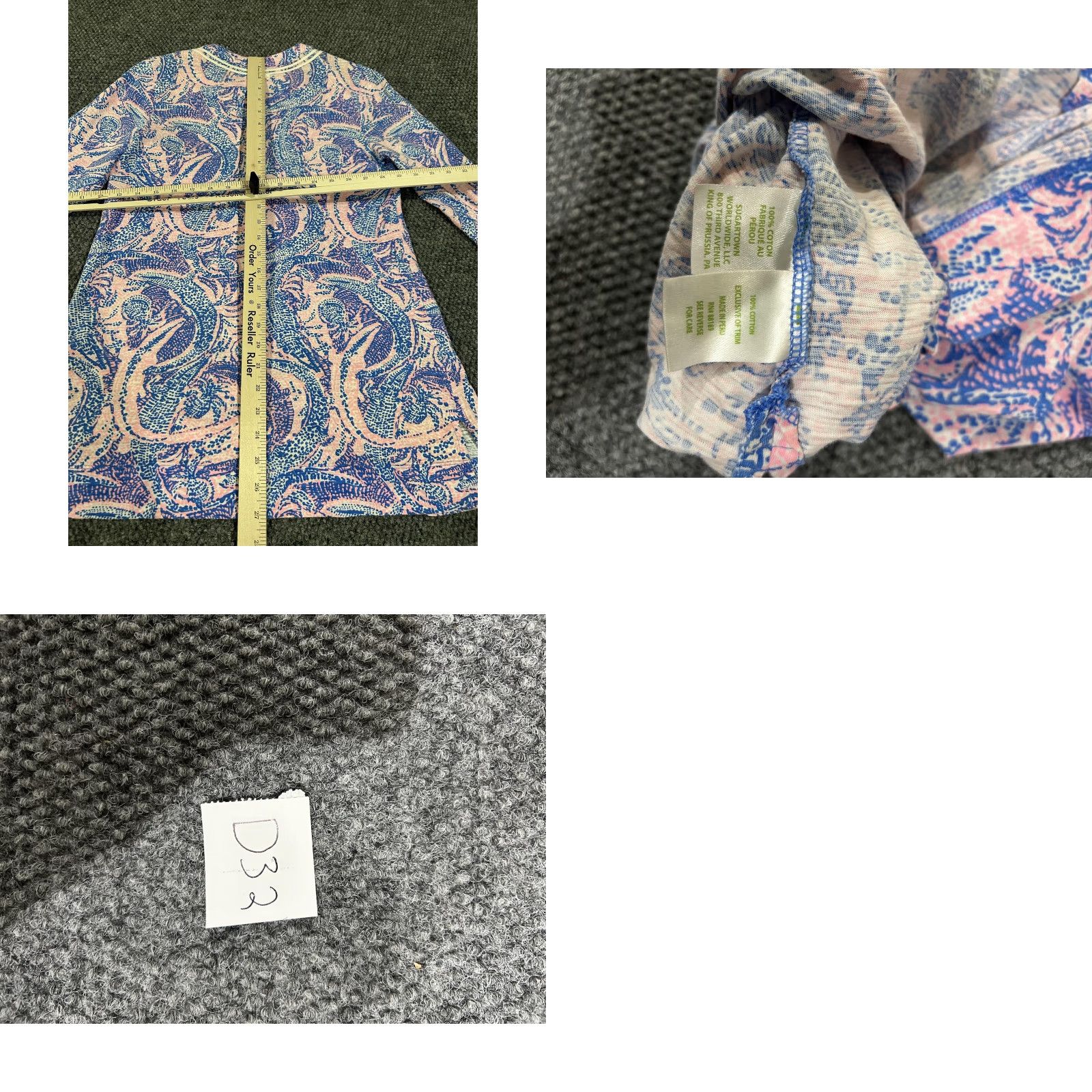 Lilly Pulitzer Lilly Pulitzer Womens Multicolor V-Neck 3/4 Sleeve Top Tunic Blouse Shift M Size M / US 6-8 / IT 42-44 - 8 Thumbnail