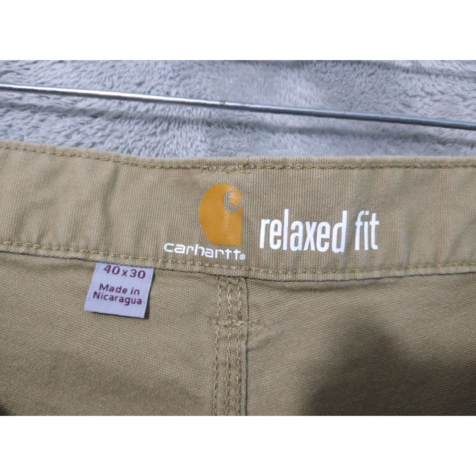 Carhartt Carhartt Pants Mens 40x30 Beige Rigby Relaxed Straight Canvas Dungaree Work Shirt? Size US 40 / EU 56 - 7 Thumbnail