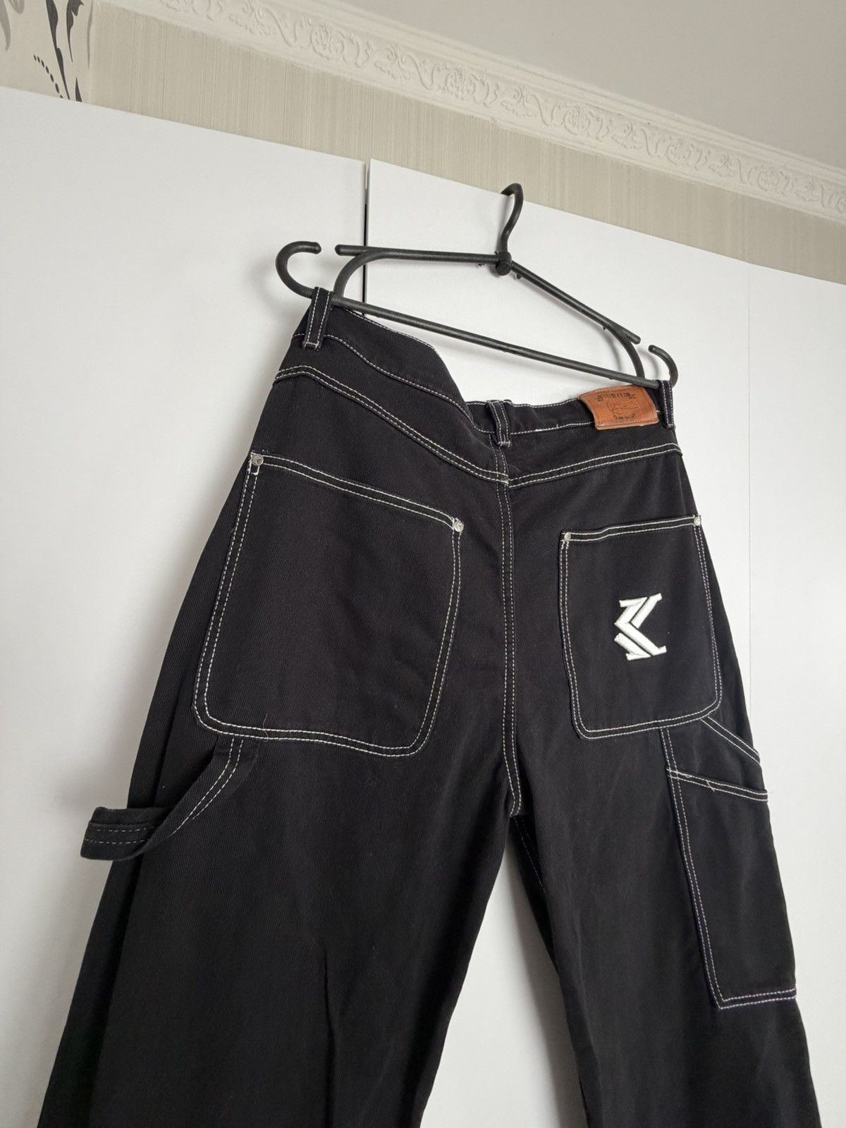 Karl Kani Vintage Karl Kani Black Baggy Carpenter Jeans Stitching Logo Size US 32 / EU 48 - 3 Thumbnail