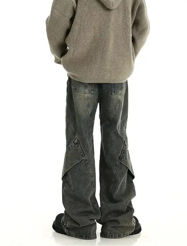 Japanese Brand Flared Baggy Denim Jeans Size US 32 / EU 48 - 5 Thumbnail
