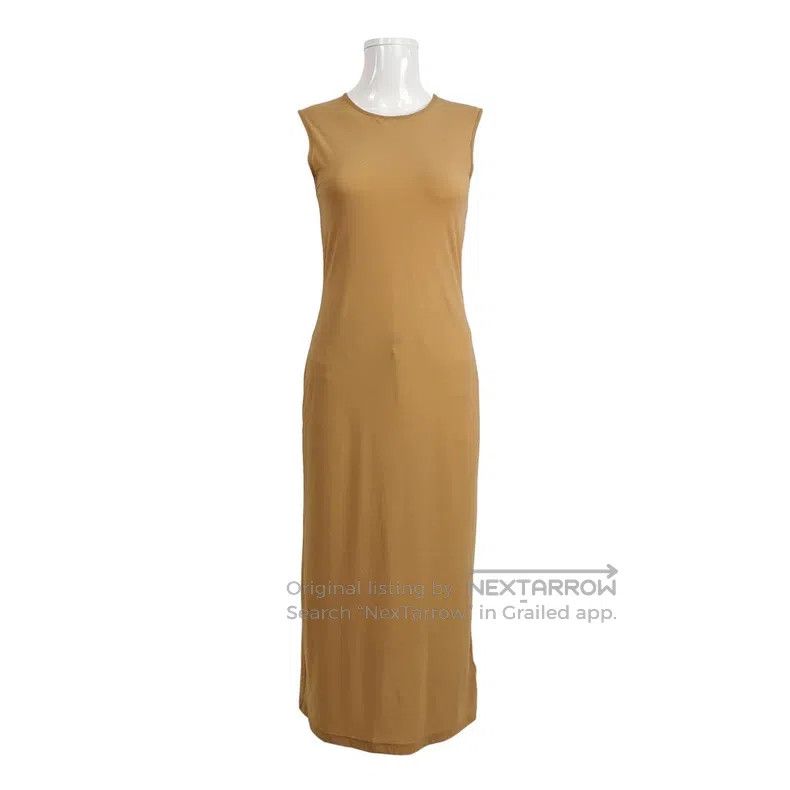 Jil Sander Khaki Sleeveless Dress