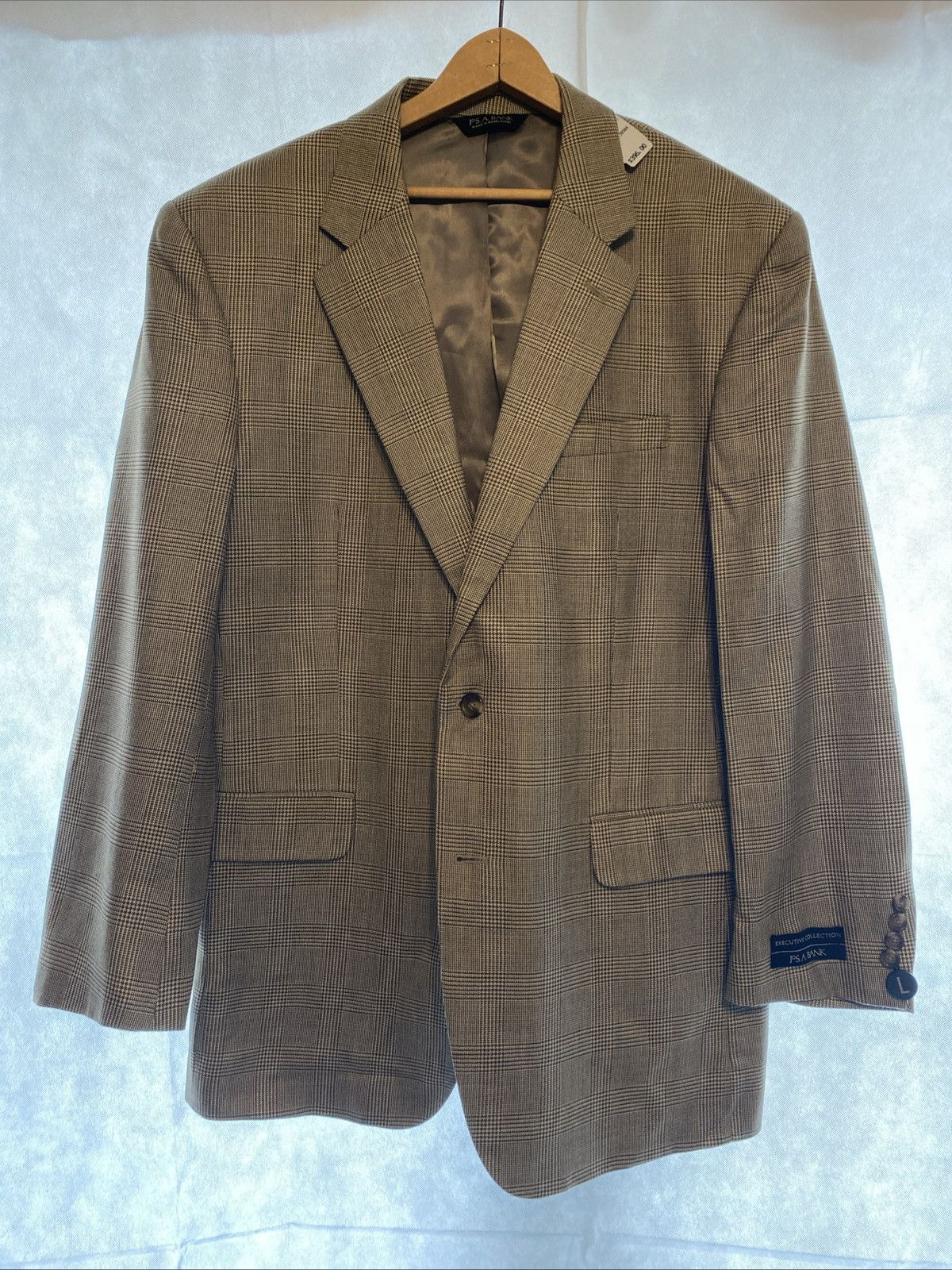 Jos. A. Bank Jos.A.Bank Tan Plaid Blazer 44L Size 44L - 1 Thumbnail