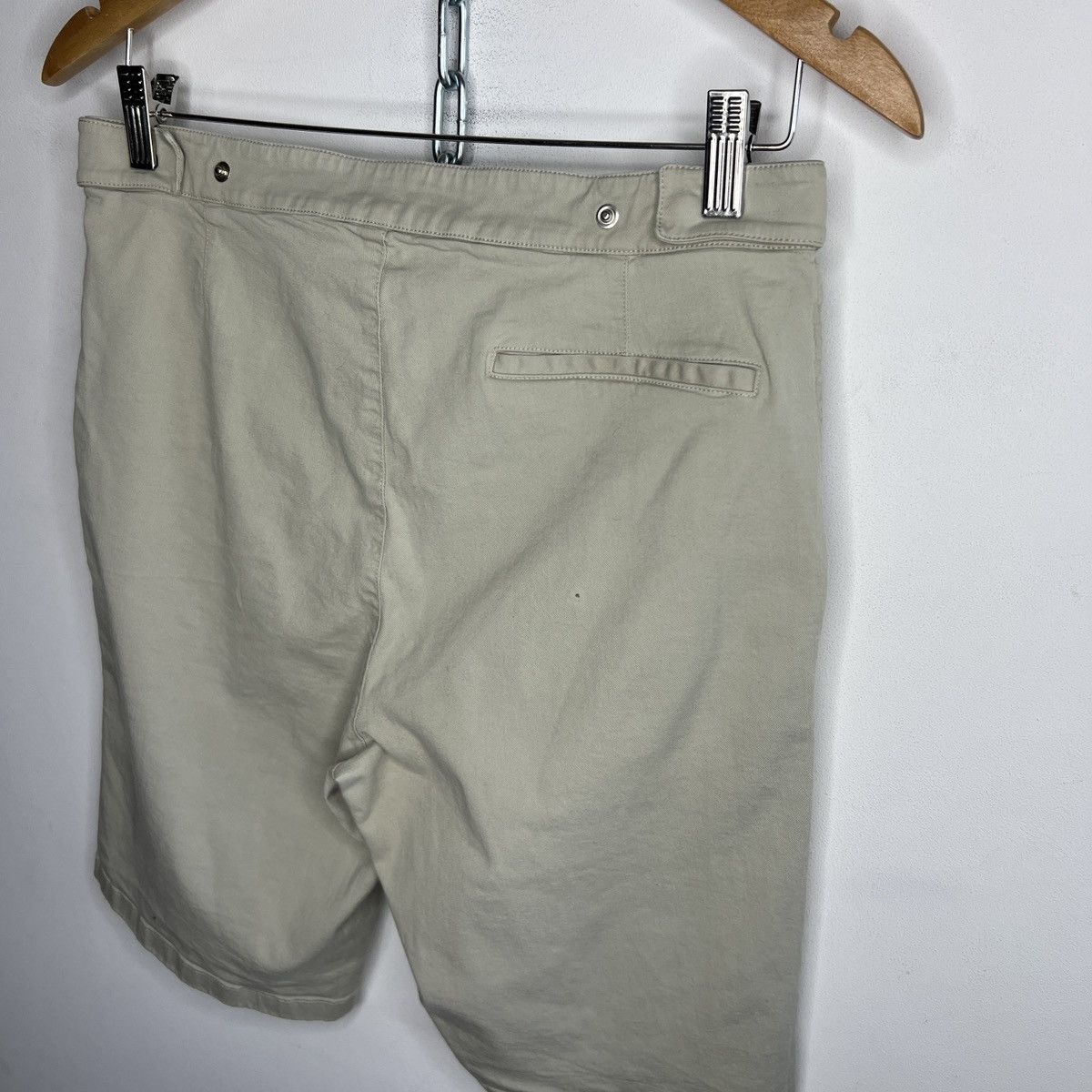 Prada Prada Shorts Bermuda Denim Jeans Red Logo Stripe Beige Size US 32 / EU 48 - 8 Thumbnail
