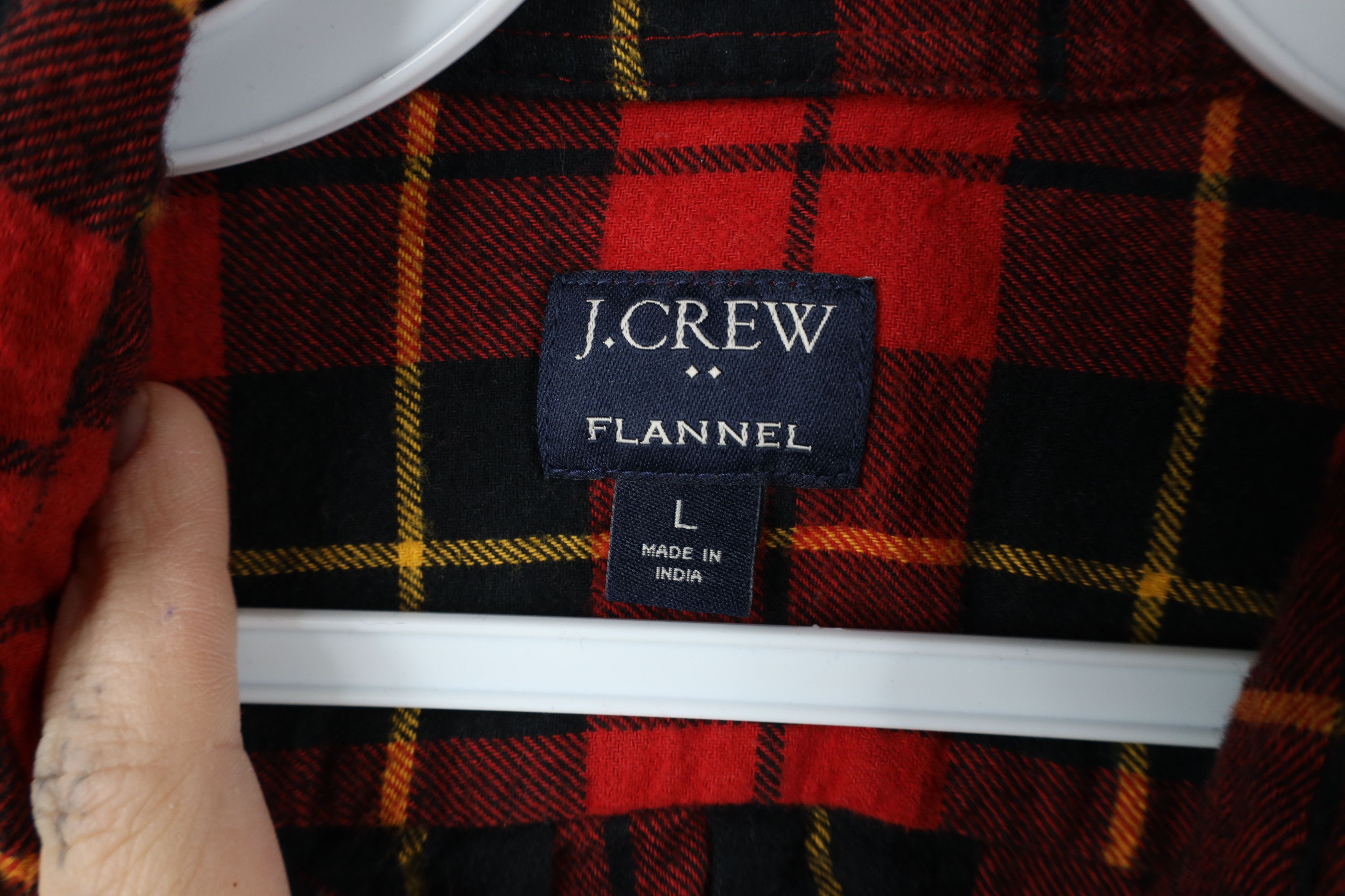 J.Crew × Vintage J Crew Long Sleeve Collared Flannel Button Shirt Cotton Size US L / EU 52-54 / 3 - 5 Thumbnail