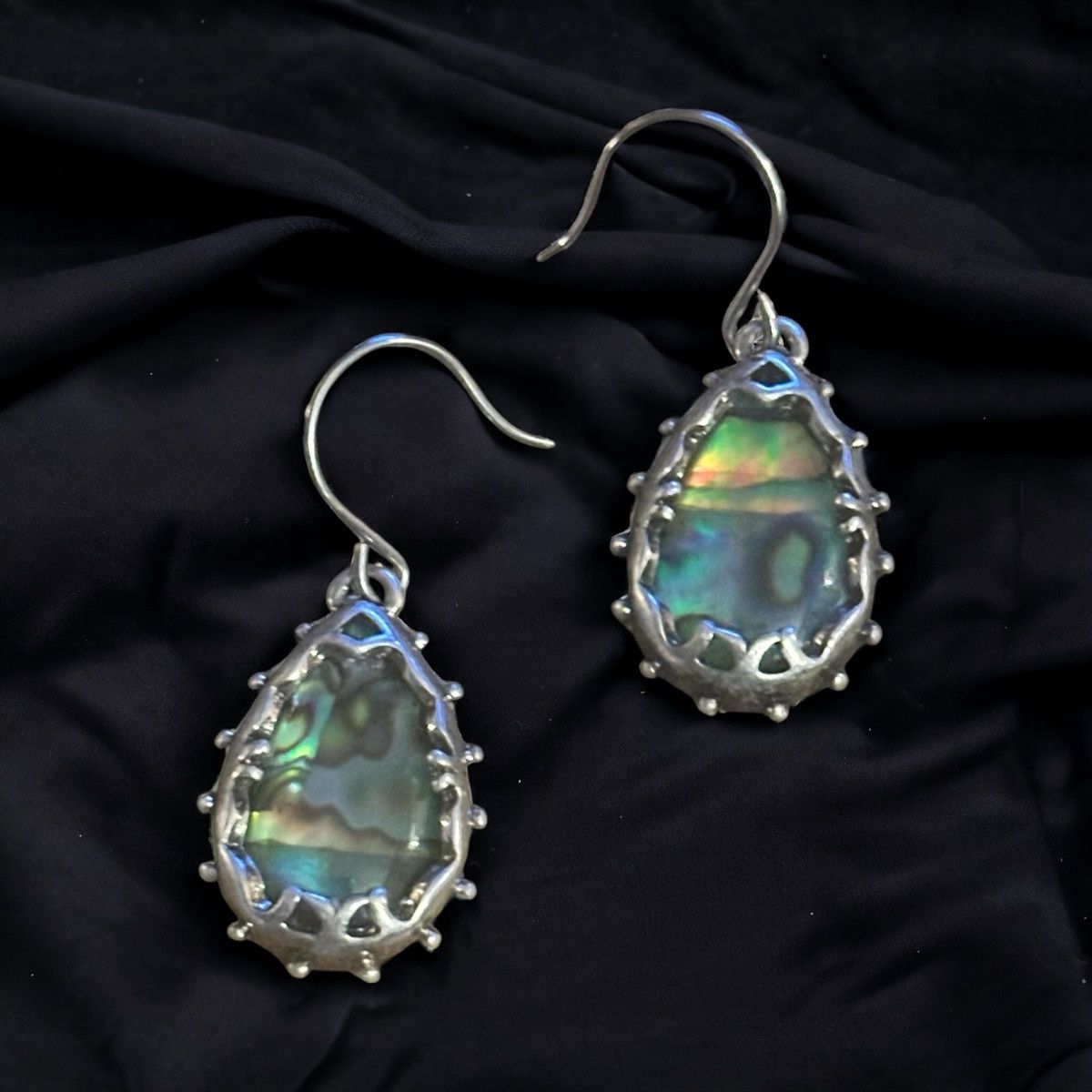 Other Silver abalone teardrop dangle earrings Size ONE SIZE - 1 Thumbnail