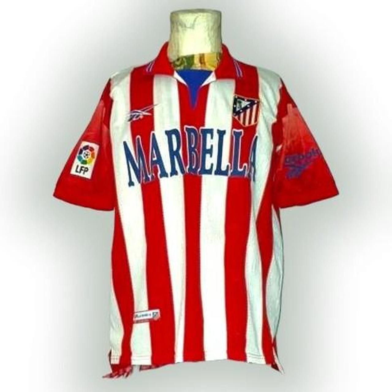 Reebok Atletico Madrid Spain 1998 1999 Home Shirt Jersey Size US L / EU 52-54 / 3 - 1 Thumbnail
