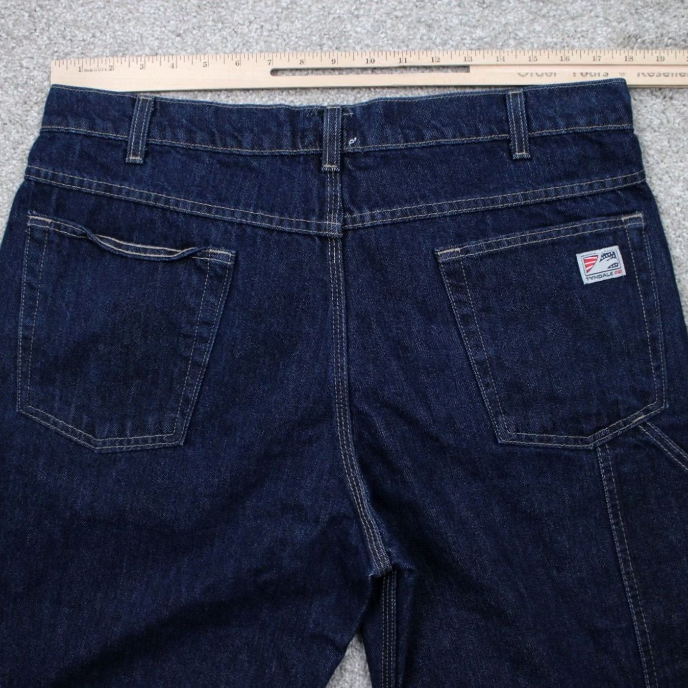 Vintage Tyndale FR Jeans Mens 35x34 Blue 5-Pocket Flame-Resistant Denim Workwear Jeans FRMC FLF 800 Flame Resistant Workwear Size US 35 - 7 Thumbnail