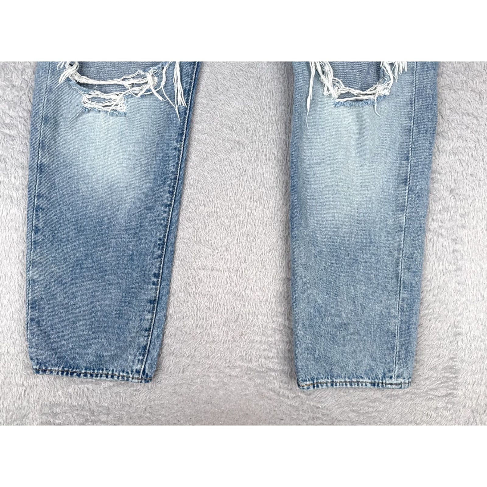 Levi's VINTAGE Levis Jeans 501 Button Fly Denim 32x32 Blue Mens Regular Straight Distressed 90s Retro 501 Series Size US 32 / EU 48 - 2 Thumbnail