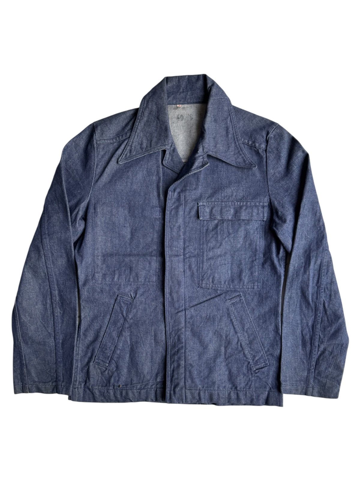 Vintage VERY RARE VINTAGE JACKET DENIM WORK CHORE ADOLPHE LAFONT Size US M / EU 48-50 / 2 - 3 Thumbnail