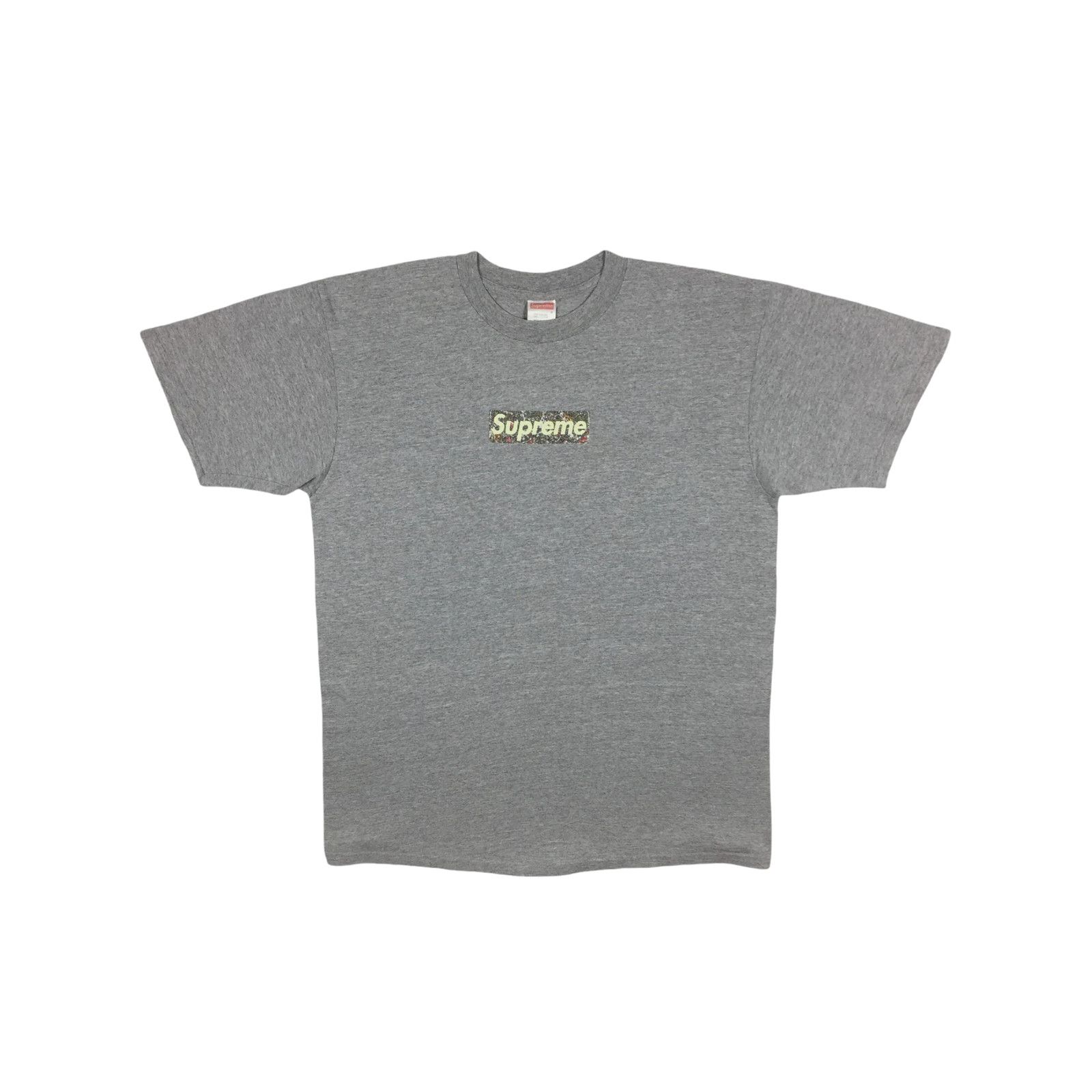 Supreme 1999 Supreme Jackson Pollock Grey Box Logo Tee | Grailed
