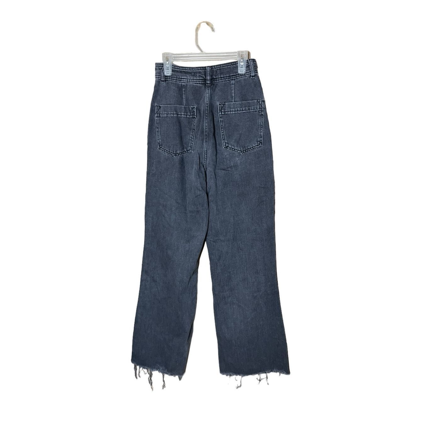 Free People We The Free High Rise Wide Leg Black Jean Size 27 Size 25" / US 0 / IT 36 - 4 Thumbnail