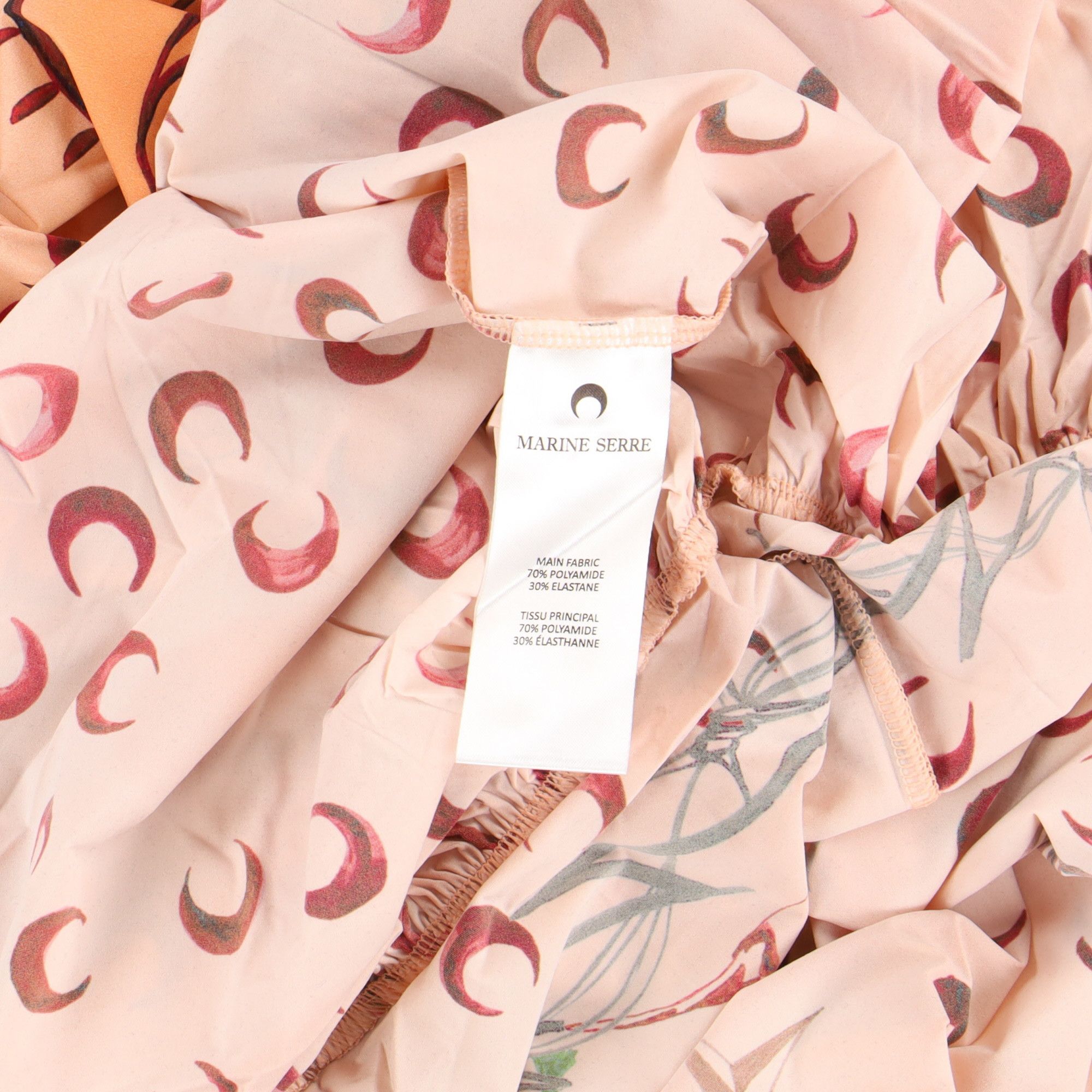 Marine Serre Whiteline Tan Tattoo Moon Logo Print Second Skin Top Size L / US 10 / IT 46 - 9 Thumbnail