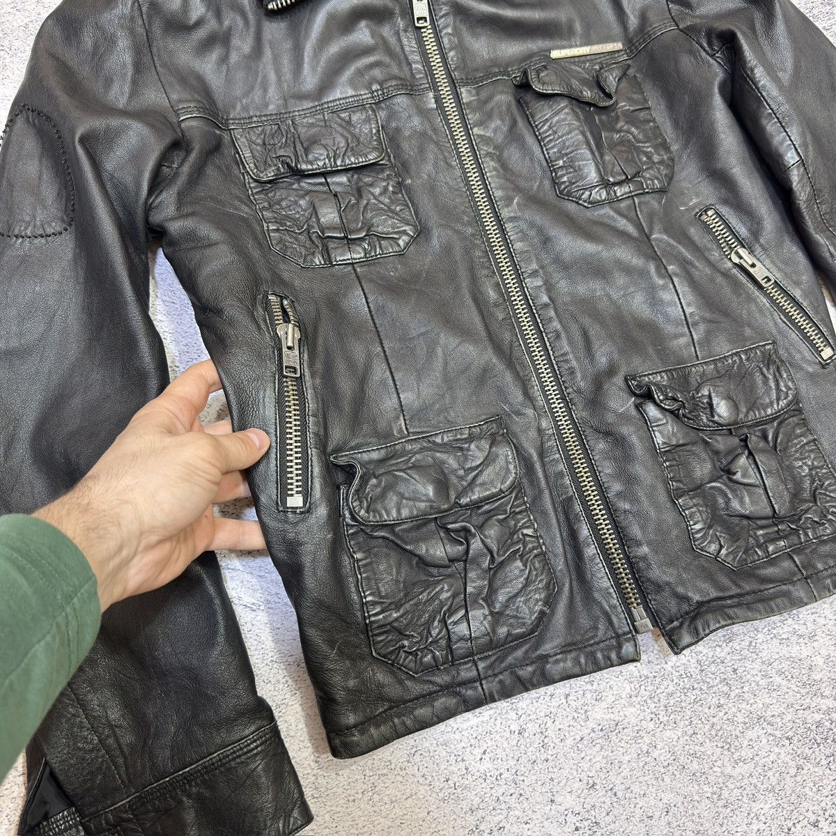 Genuine Leather × Superdry Superdry Black Genuine Leather Jacket M size Size US M / EU 48-50 / 2 - 3 Thumbnail