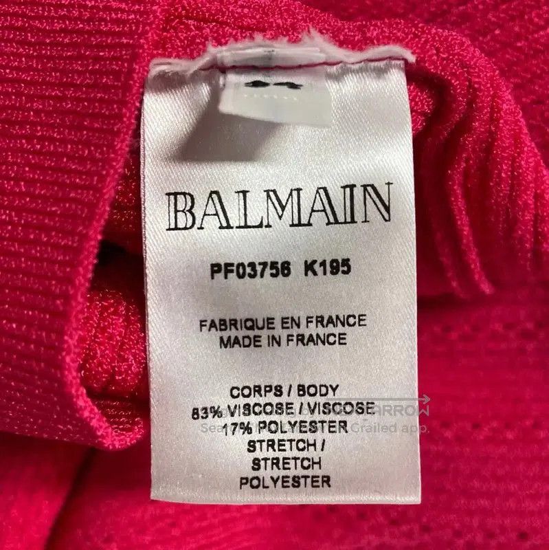 Balmain Balmain Pink Ribbed Women's Sweater . Size S / US 4 / IT 40 - 5 Thumbnail