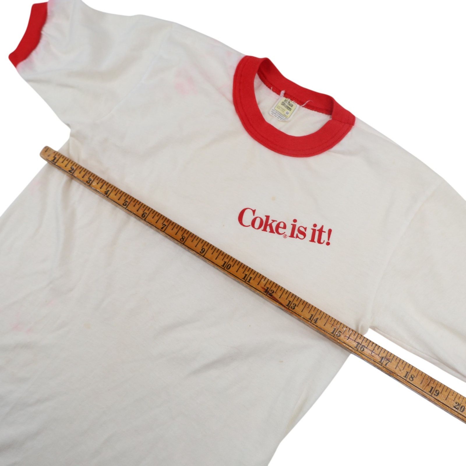 Coca Cola × Velva Sheen × Vintage True Vintage Velva Sheen "Coke is It!" Ringer T Shirt Size US M / EU 48-50 / 2 - 9 Thumbnail