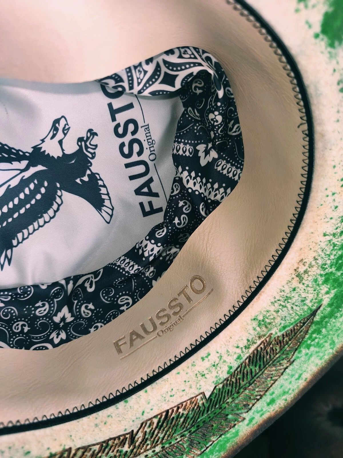 Other Share Fedora Hat Custom Felt Green Fouquet M 58cm 7 1/4 Size 32 - 7 Thumbnail