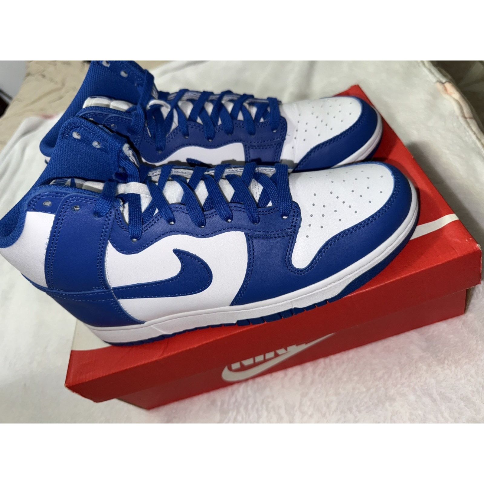 Nike Nike Dunk Hi Retro Kentucky White Game Royal Size 9.5 Size US 9.5 / EU 42-43 - 2 Thumbnail