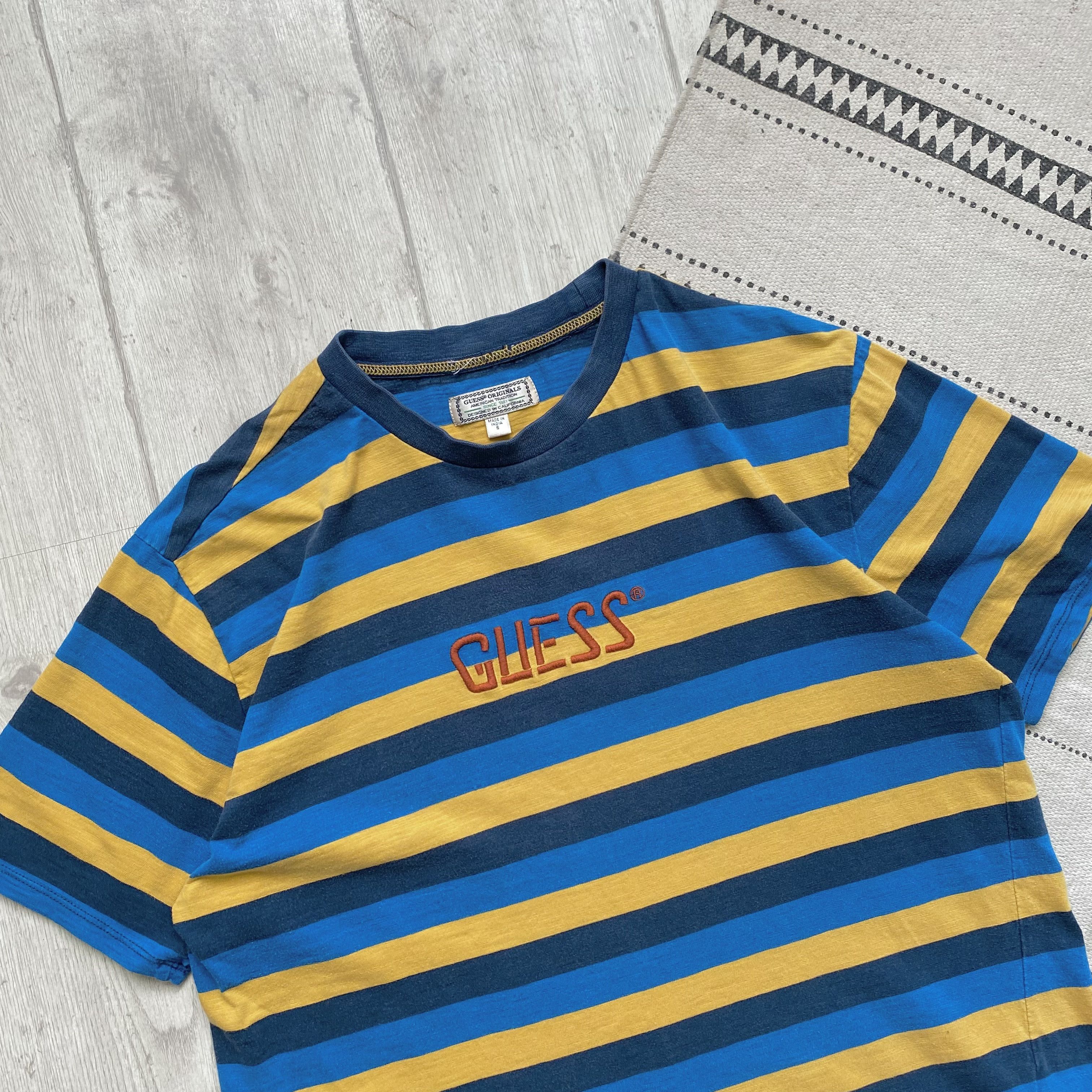 Guess Vintage Guess striped tee Asap rocky vibe t-shirt Size US M / EU 48-50 / 2 - 2 Thumbnail