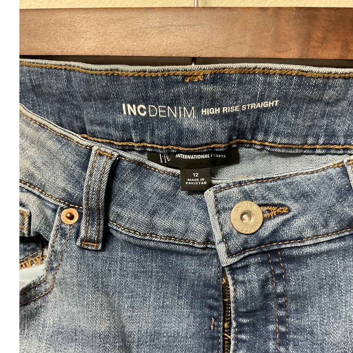 Other NWT International Concepts High-Rise Jeans Sz 12/31 $69 MSRP Size 34" / US 12 / IT 48 - 4 Thumbnail