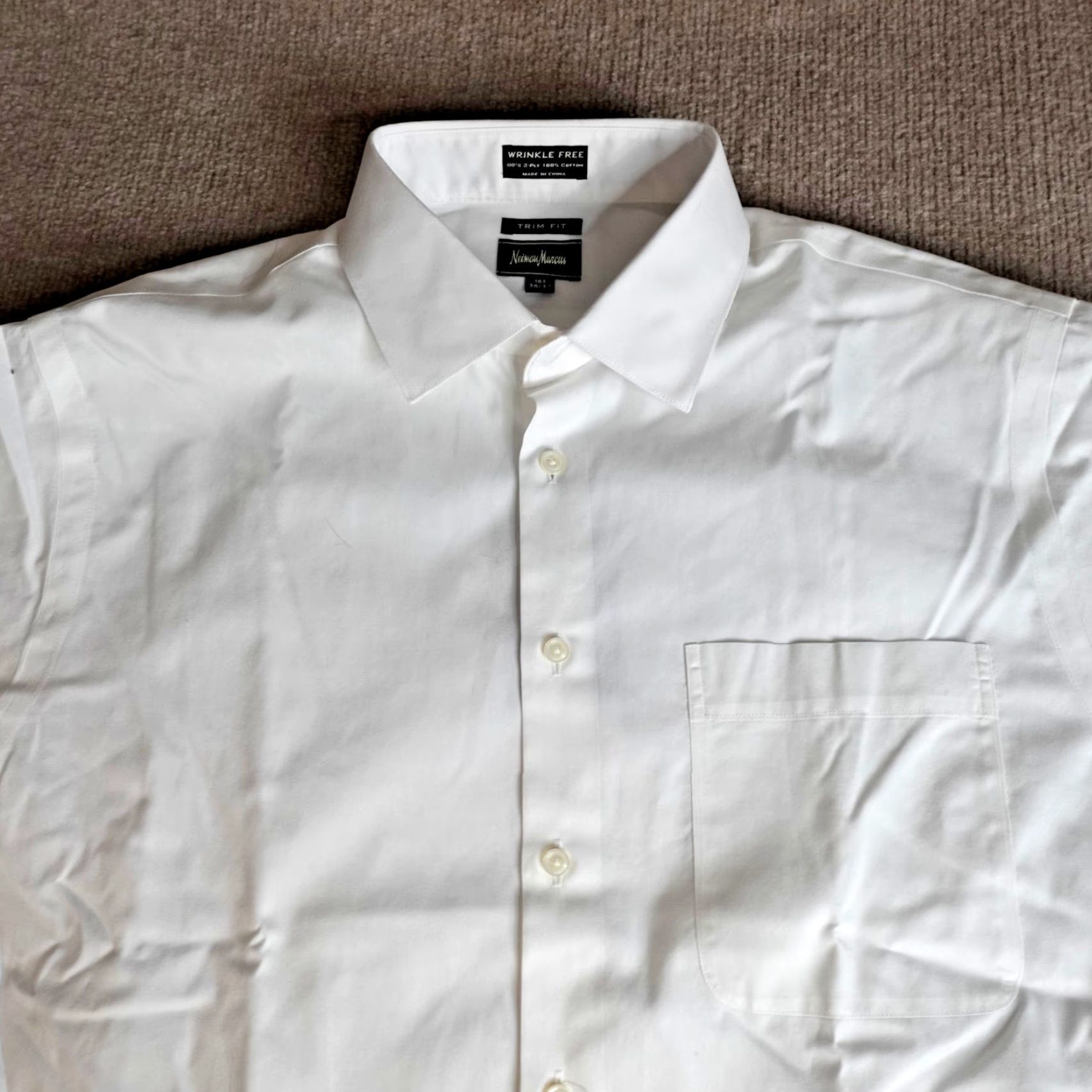 Neiman Marcus Neiman Marcus Shirt Large 16.5 White The Perfect Shirt Trim Fit NEW Shirt Casual Mens Button-Up Cotton White 1990s Preppy Vintage No Size US L / EU 52-54 / 3 - 2 Thumbnail