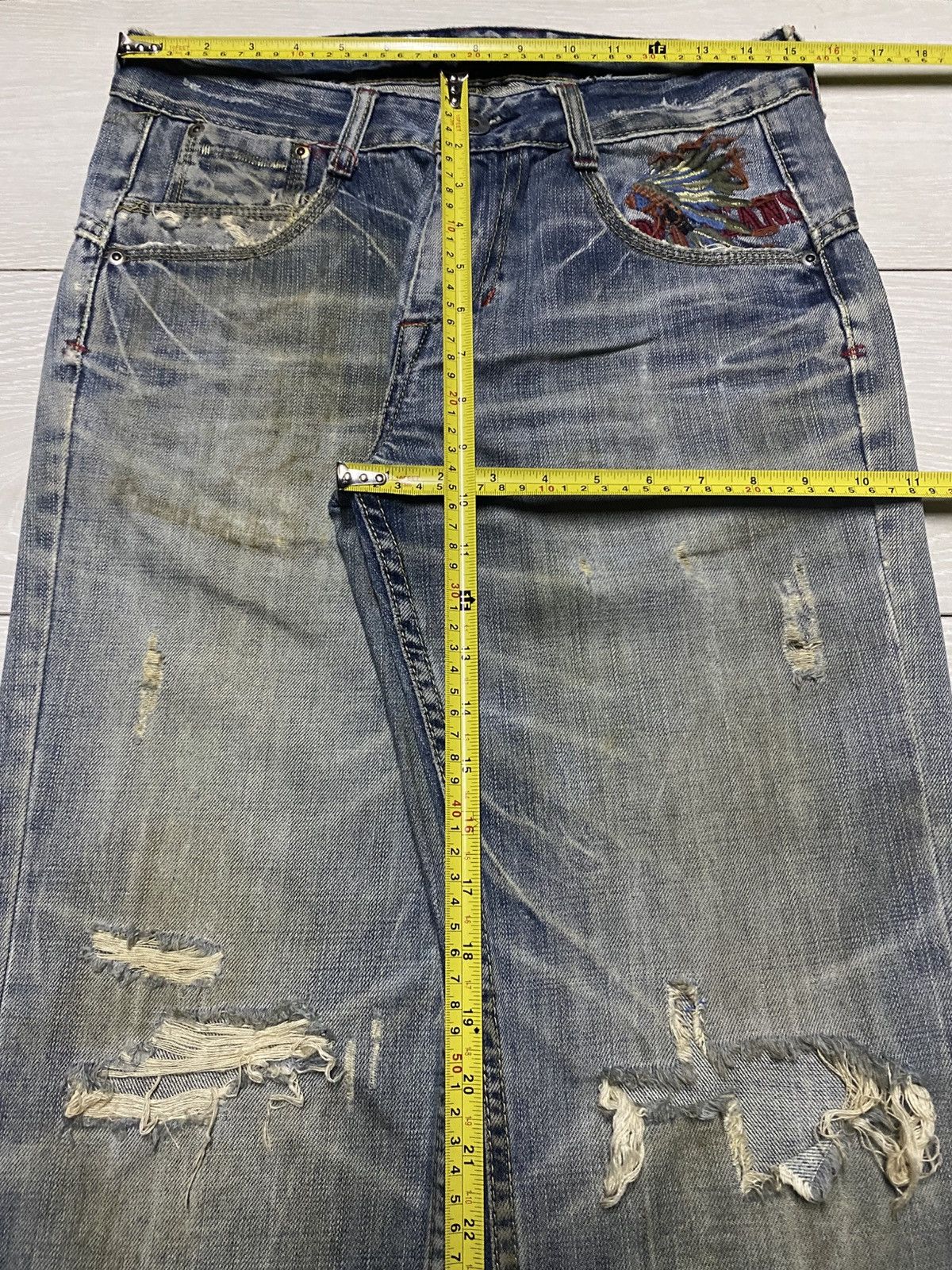 If Six Was Nine 55DSL Grunge Embroidered Logo If Six Was Nine Style Jeans Size US 30 / EU 46 - 17 Thumbnail