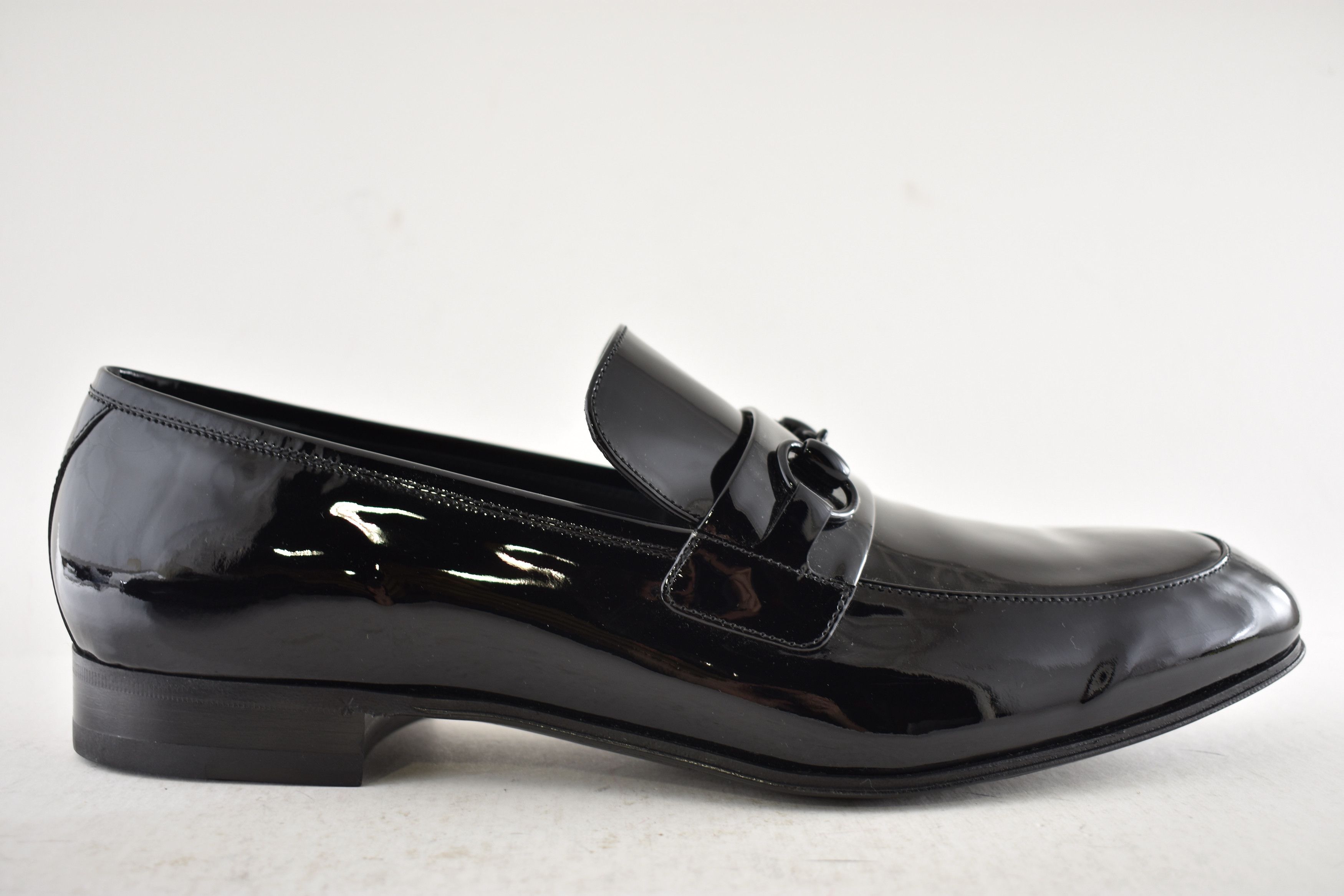 Gucci Gucci Ed Black Patent Leather Horsebit Loafer G 13 US 14 Size US 14 / EU 47 - 2 Thumbnail