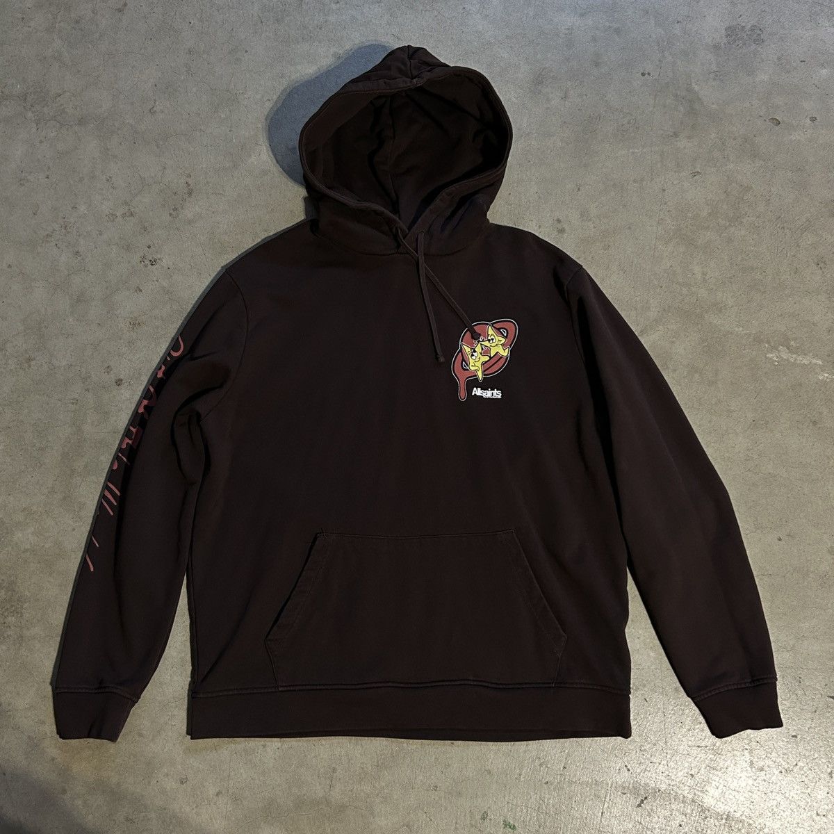 Allsaints All Saints High-Five Graphic Print Hoodie cactus jack Size US L / EU 52-54 / 3 - 4 Thumbnail