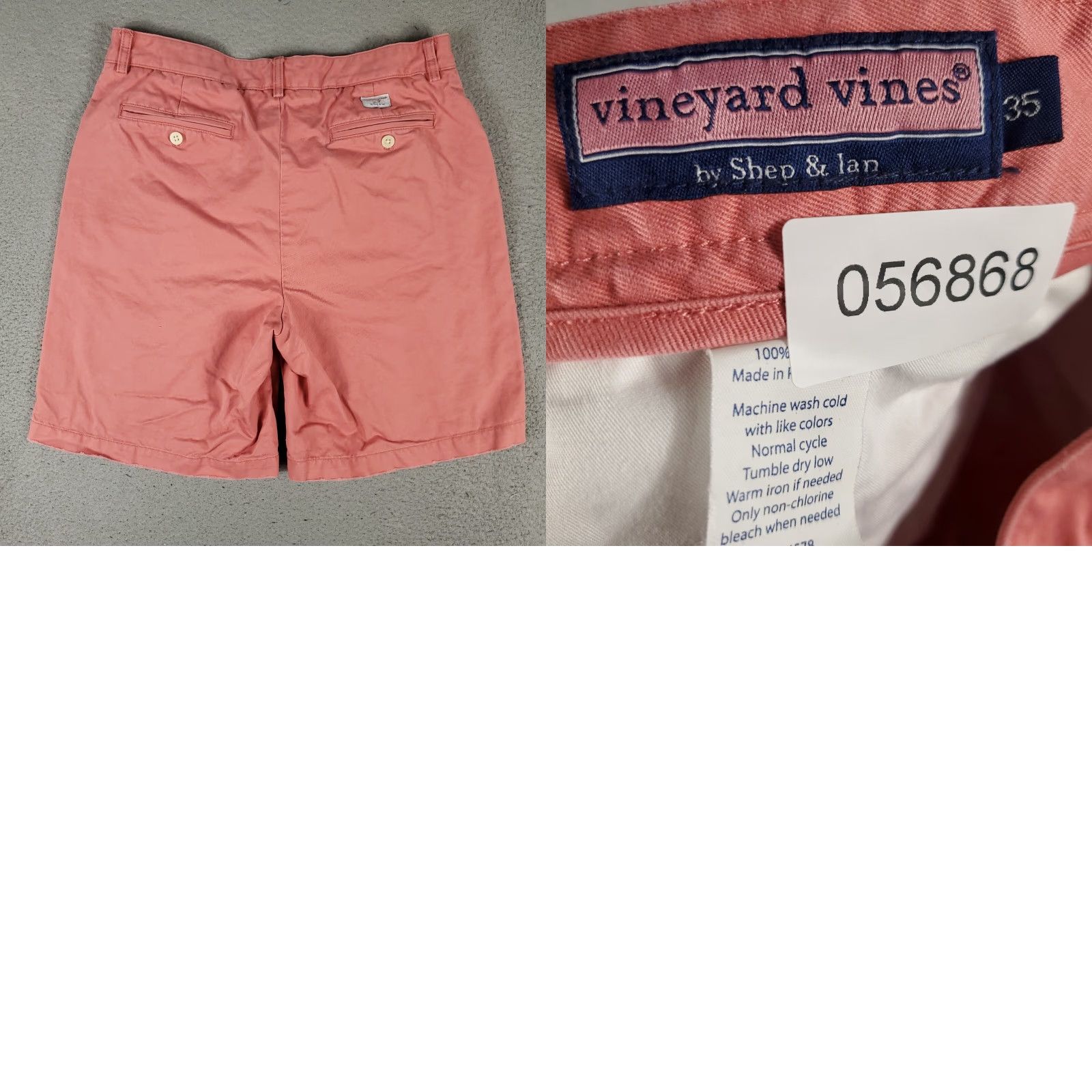 Vineyard Vines VINEYARD VINES Shorts Mens 35 Chino Flat Front Casual Dress Blue Spring Summer Fall Winter Size US 35 - 8 Thumbnail