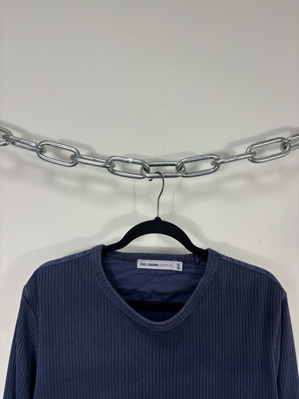 Nigel Cabourn Nigel Cabourn Utility Men’s Blue Ribbed Long Sleeve Tee Size US M / EU 48-50 / 2 - 3 Thumbnail
