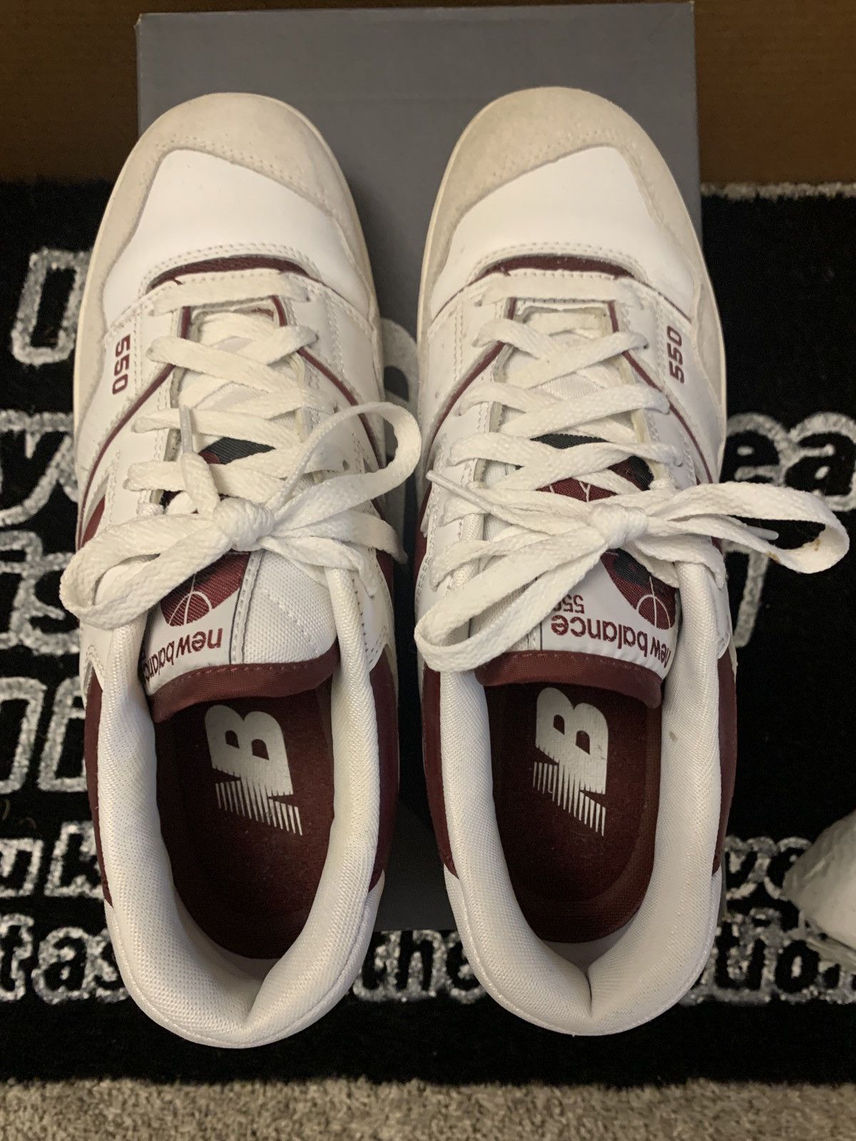 New Balance New Balance 550 “Sea Salt Burgundy” Size US 8.5 / EU 41-42 - 3 Thumbnail