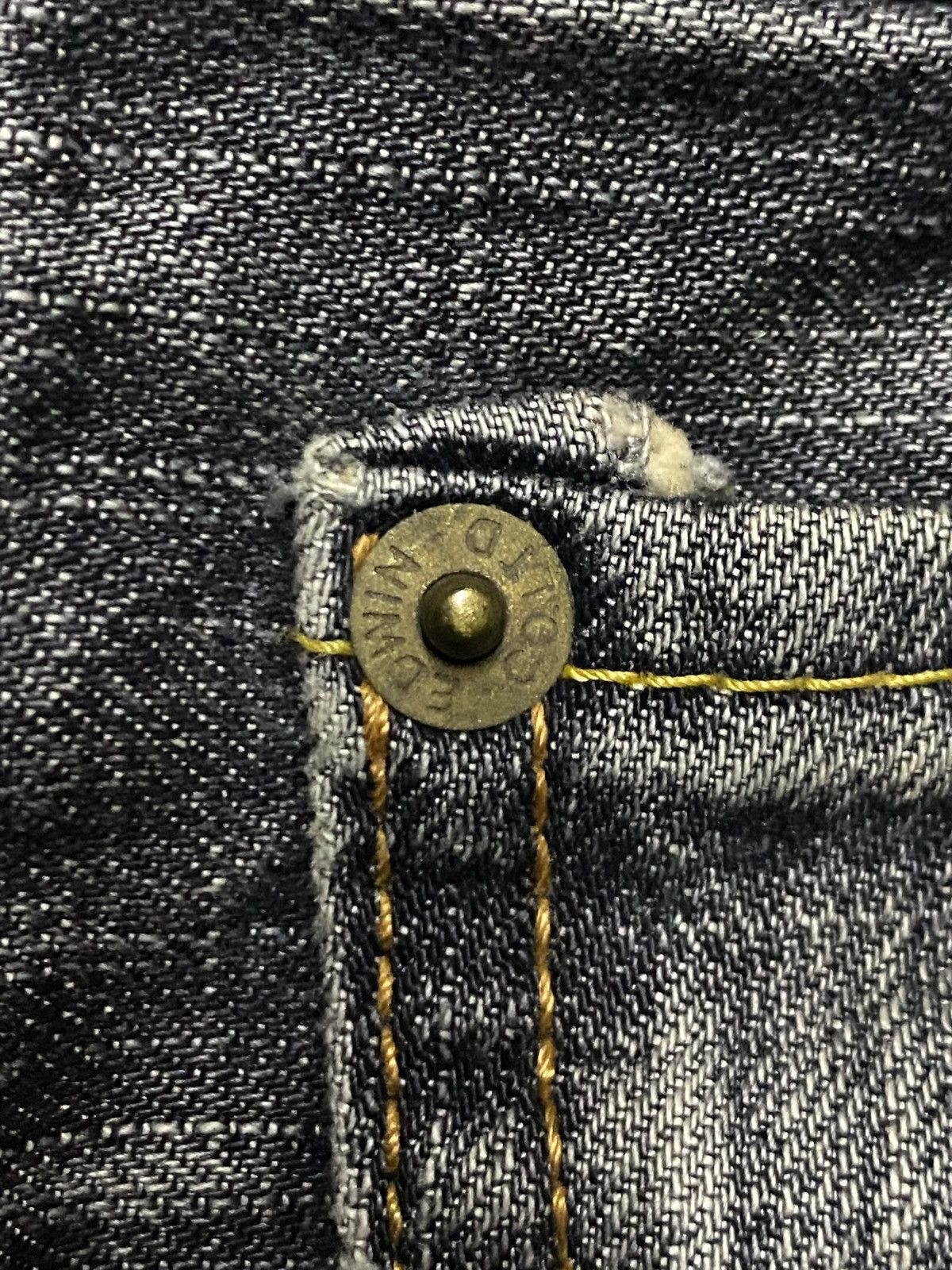 Japanese Brand Edwin 503 Denim Acid Wash Stain Distressed Loose Jeans Size US 30 / EU 46 - 14 Thumbnail