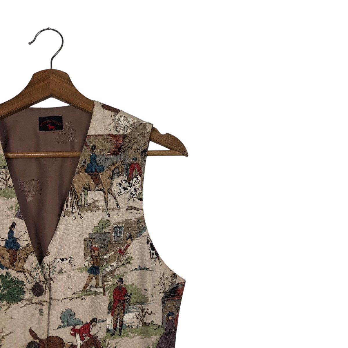Japanese Brand 📌Vintage Waist Jacket Atelier Haiji Full Print Design Size US M / EU 48-50 / 2 - 7 Thumbnail