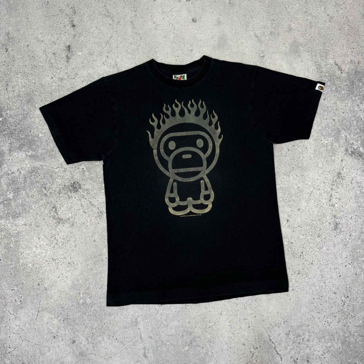 Bape Rare Bape Flame Baby Milo T Shirt Made In Japan Size US M / EU 48-50 / 2 - 2 Thumbnail