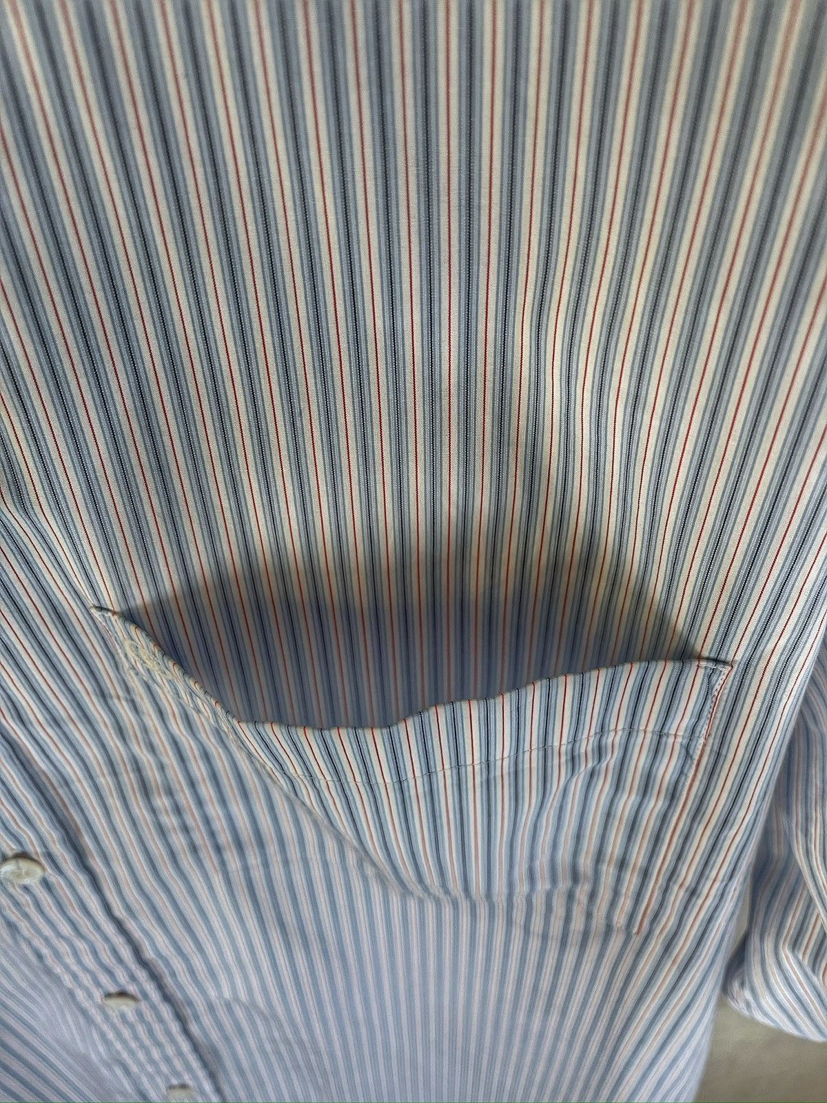 Gucci Gucci Striped Cotton Shirt with Silk Porter-Print Back 46 Size US S / EU 44-46 / 1 - 7 Thumbnail