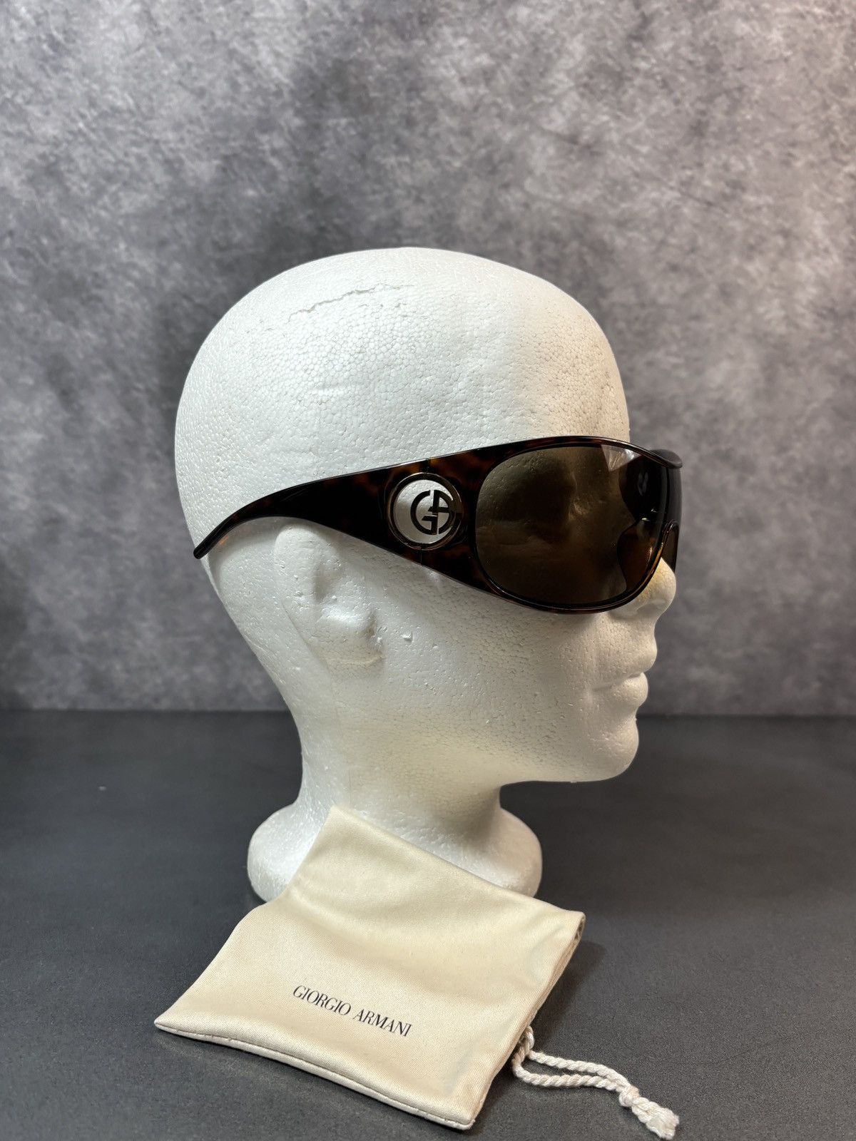 Giorgio Armani × Vintage 2000s Giorgio Armani Sunglasses GA 340/S Oversized Wrap Y2K Size ONE SIZE - 20 Thumbnail